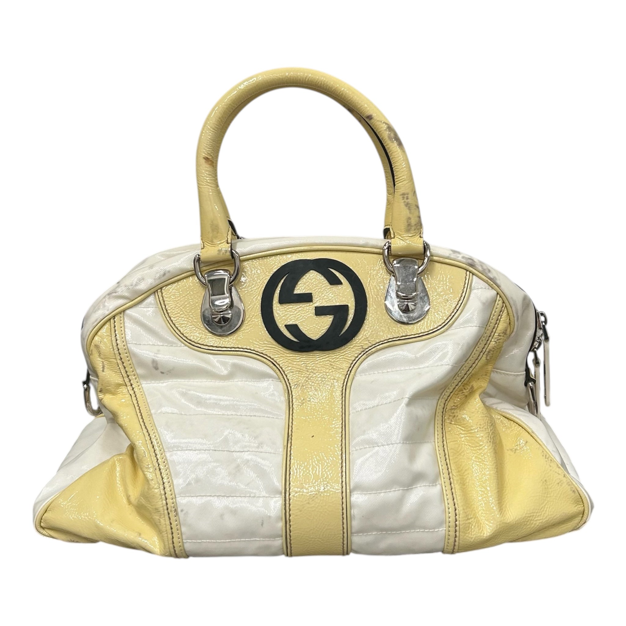 GUCCI/Boston Bag/Stripe/Leather/YEL/Snow Glam view 1
