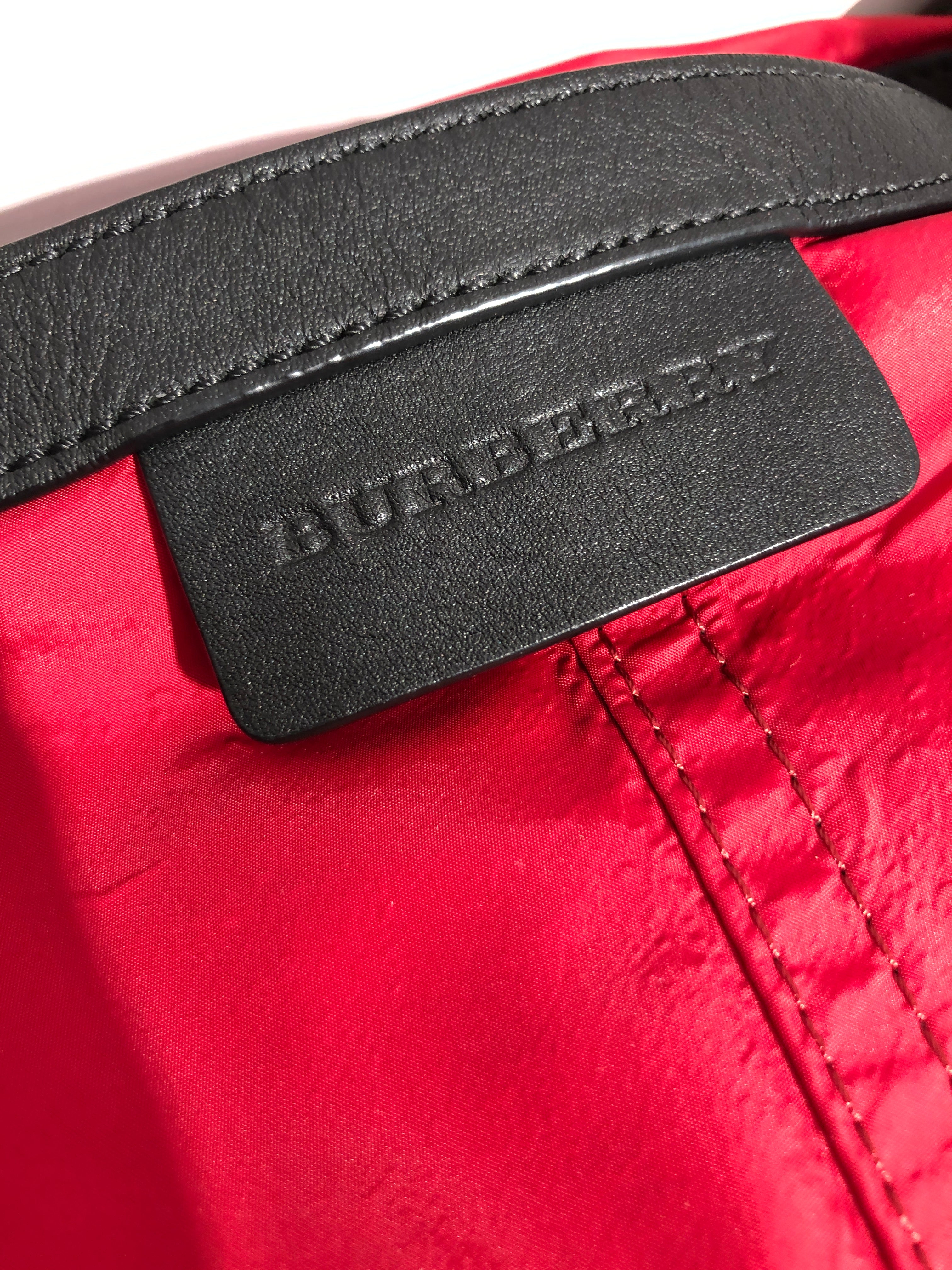 BURBERRY/Hand Bag/Nylon/RED/Large tote bag w tassle view 3