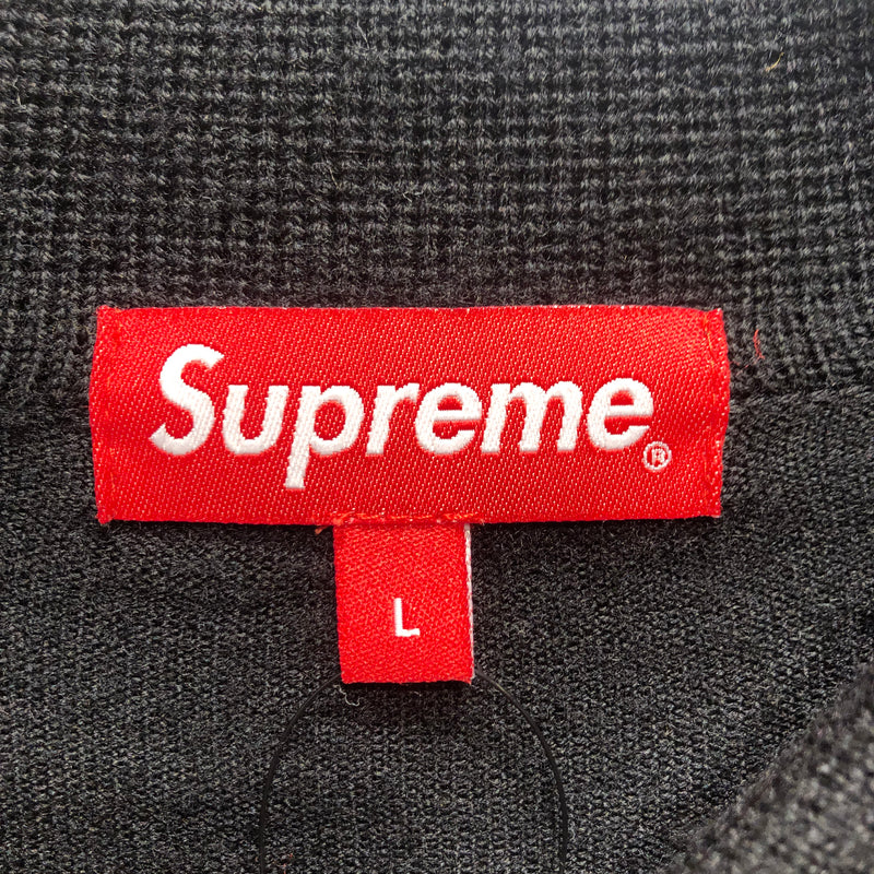 Supreme/LS Shirt/L/Wool/BLK/Stripe/arrows striped polo