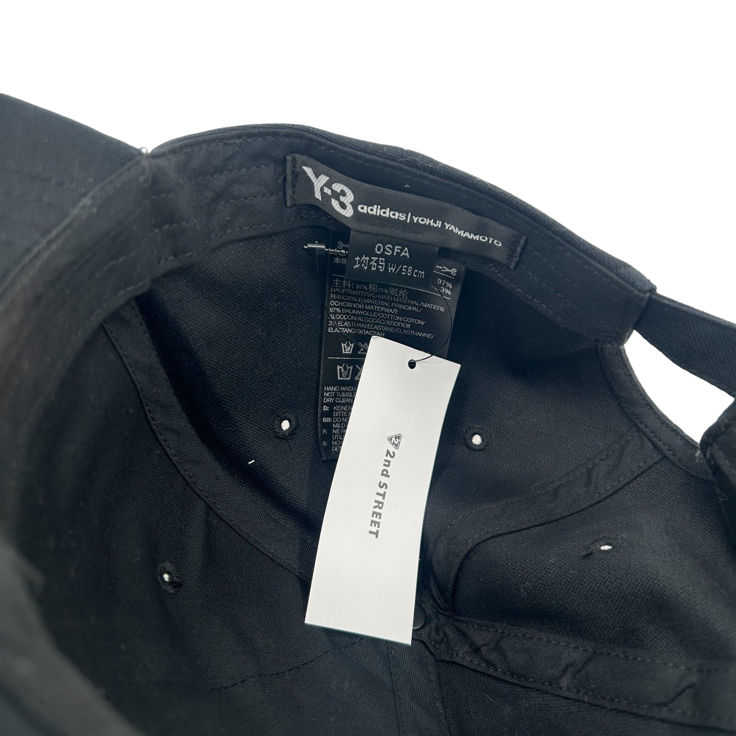 Y-3/Cap/XL/Black/Cotton view 3