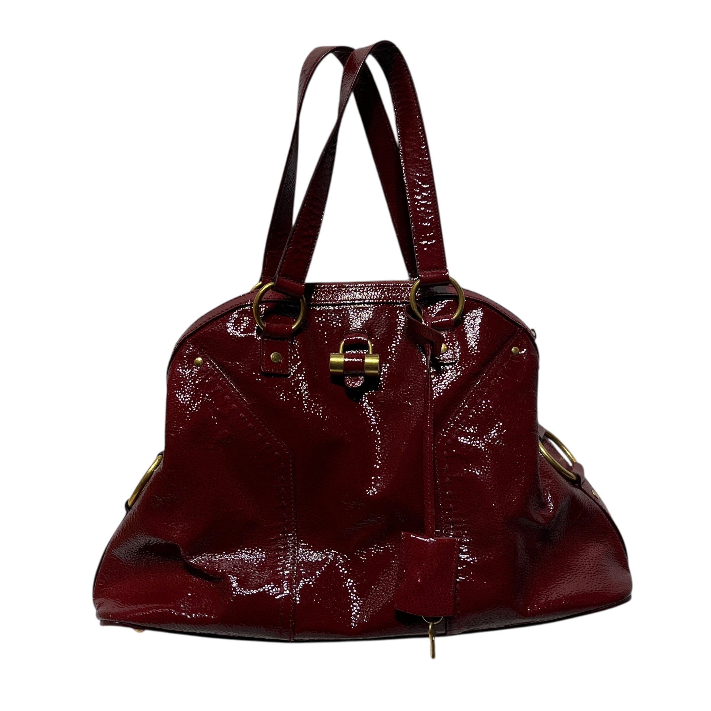 YVES SAINT LAURENT/Hand Bag/Leather/RED/Muse Lock Bag view 1