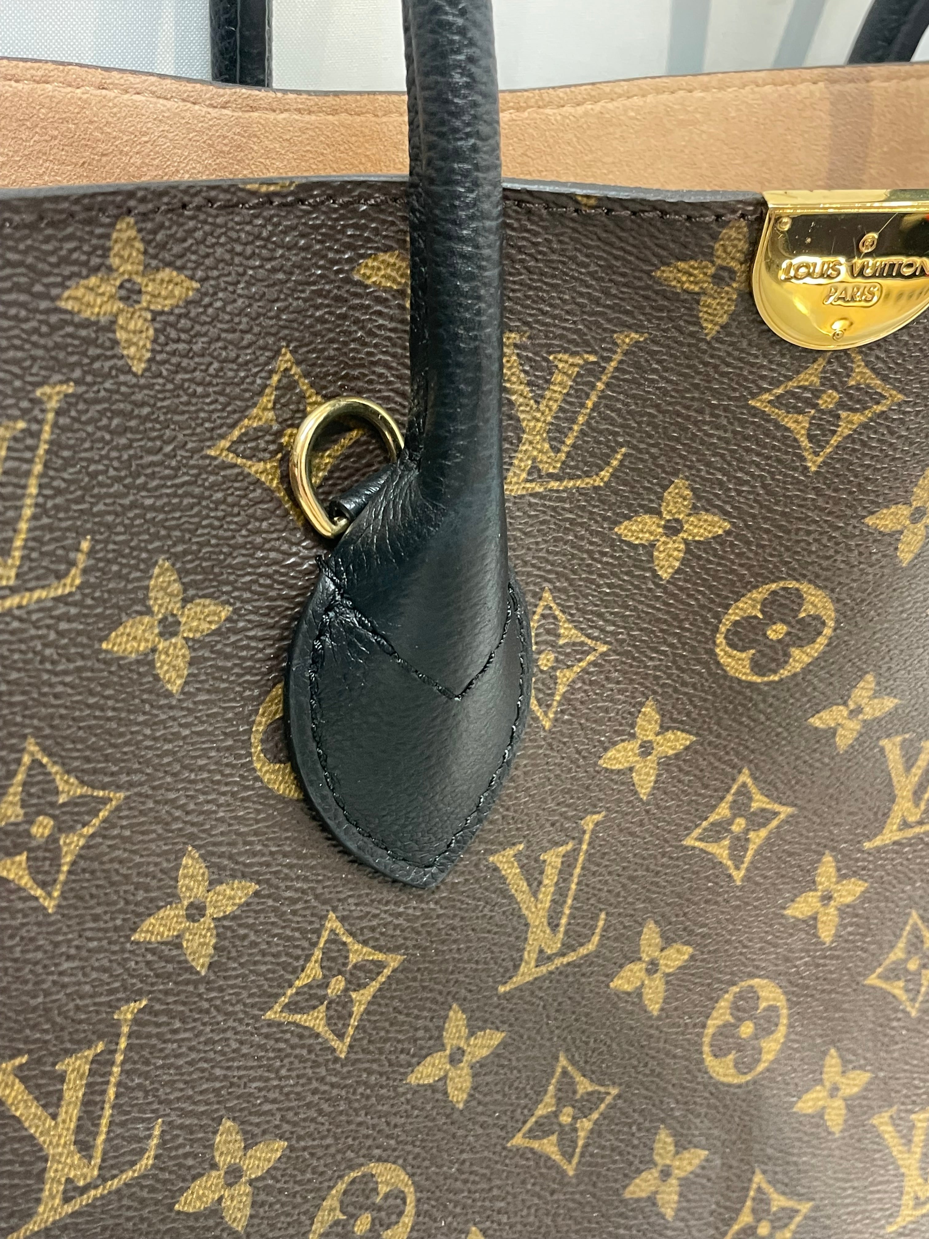 LOUIS VUITTON/Tote Bag/Monogram/Leather/BRW/FLANDERIN black accents view 6