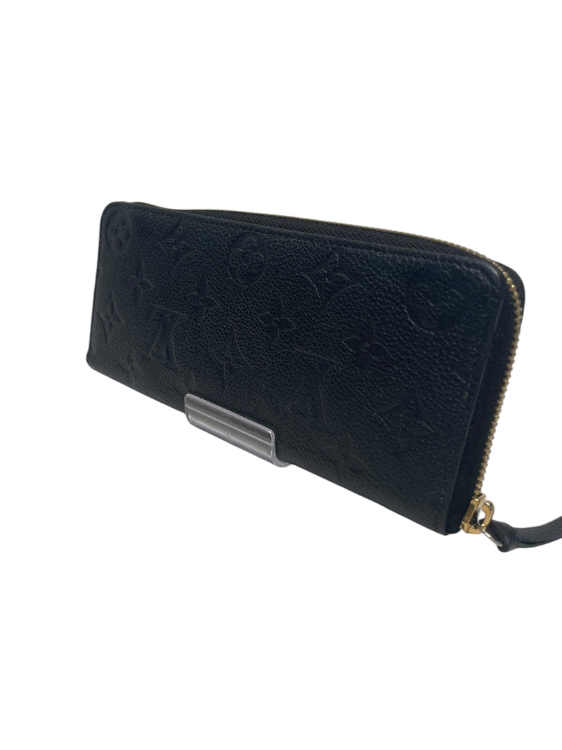 LOUIS VUITTON/Long Wallet/Monogram/Leather/BLK/