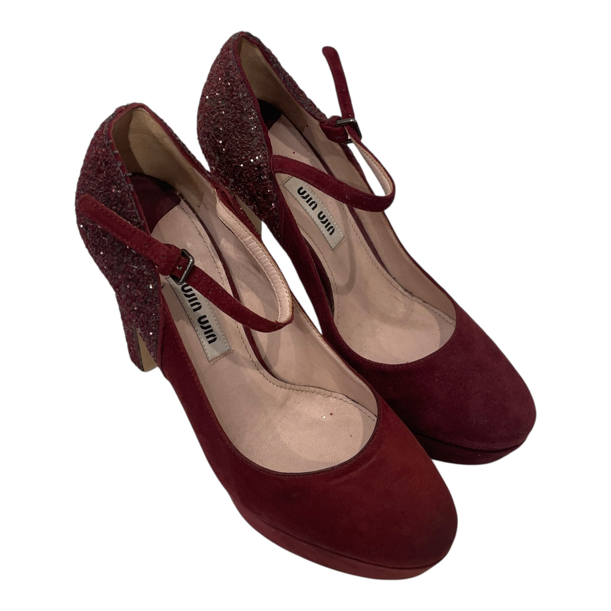 MIU MIU/Heels/EU 36/Suede/BRD/SPARKLY HEELS view 1