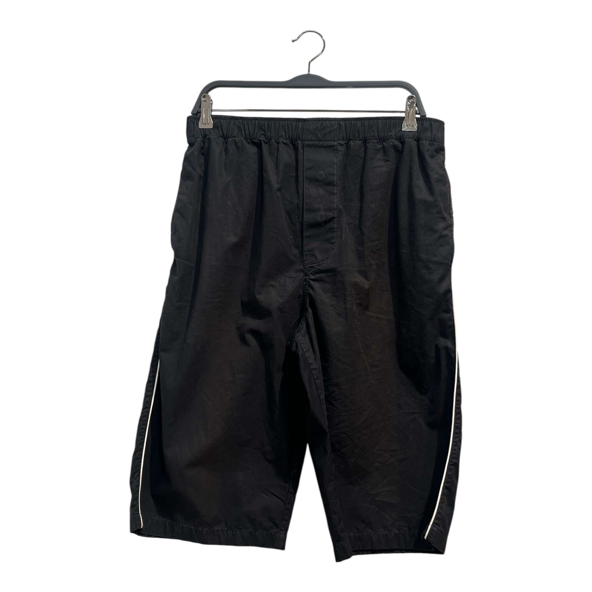 BALENCIAGA/Shorts/46/Cotton/BLK/white piping view 1
