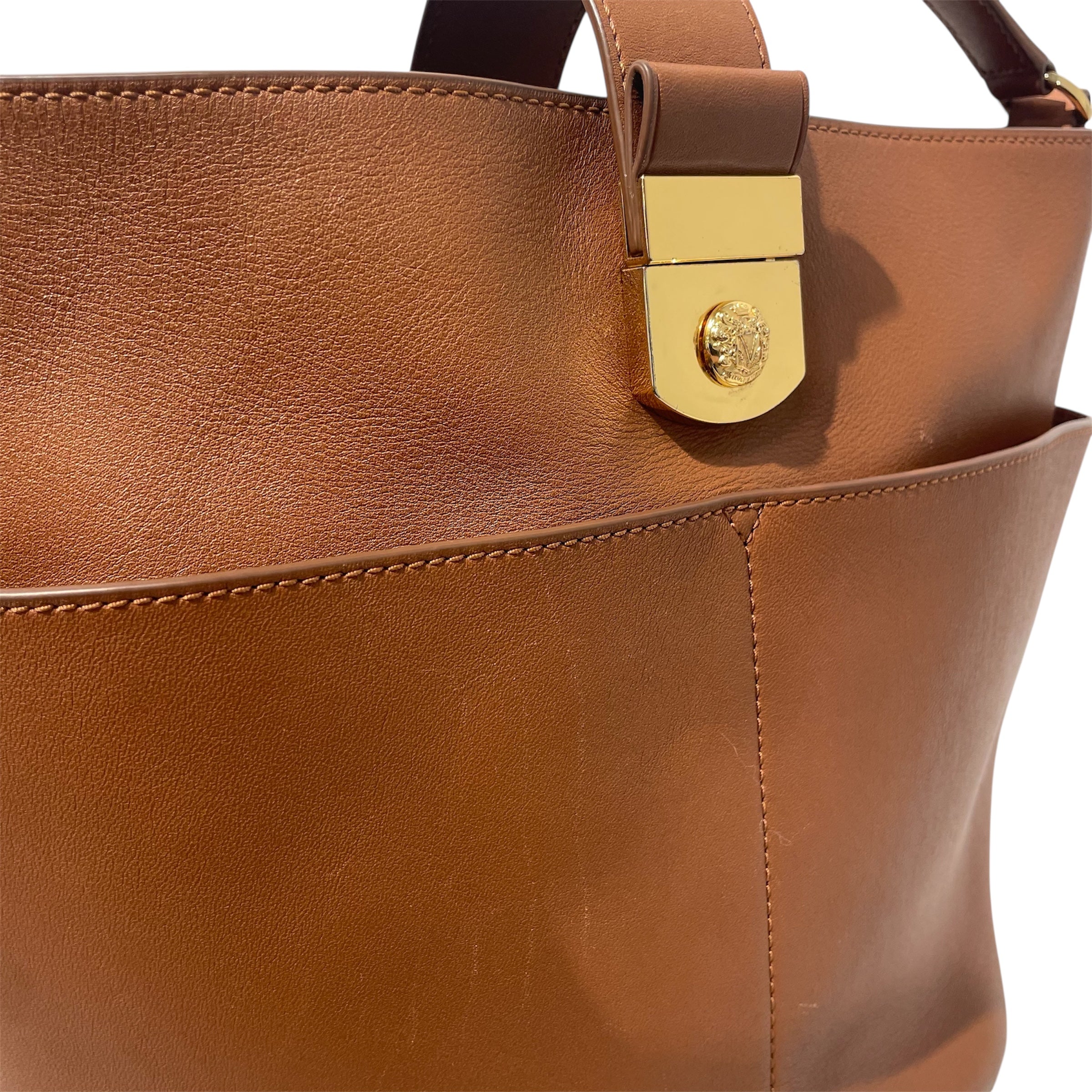 VERONICA BEARD/Tote Bag/Leather/CML/BUCKET view 7