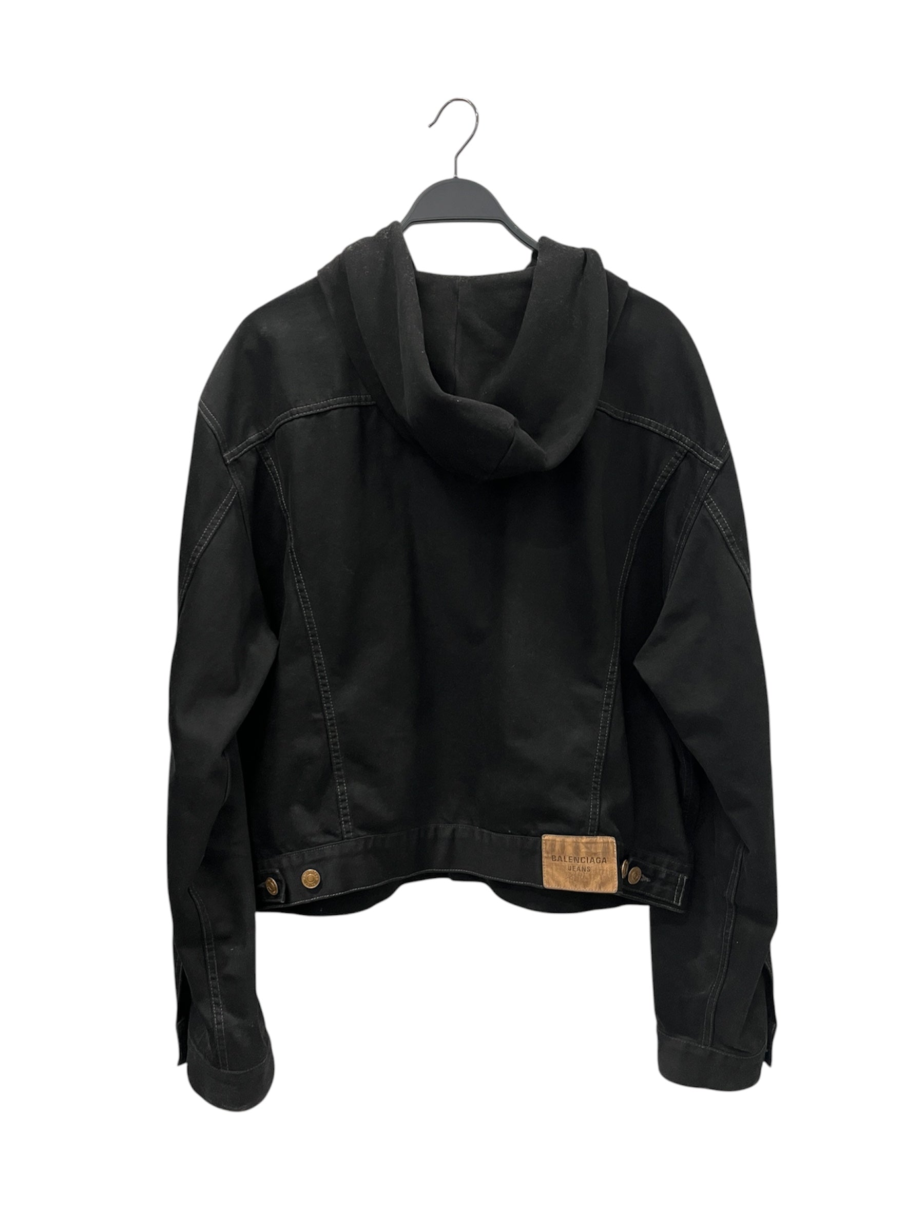 BALENCIAGA/Denim Jkt/48/Cotton/BLK/Single Breasted/ view 2