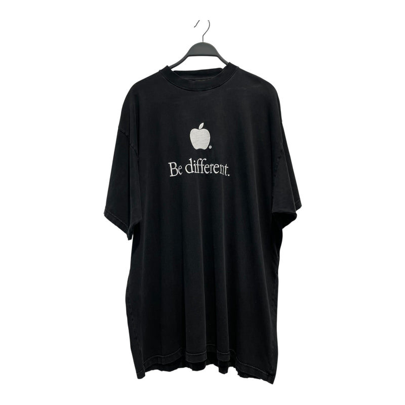 BALENCIAGA/T-Shirt/XL/Cotton/BLK/Graphic/Be Different