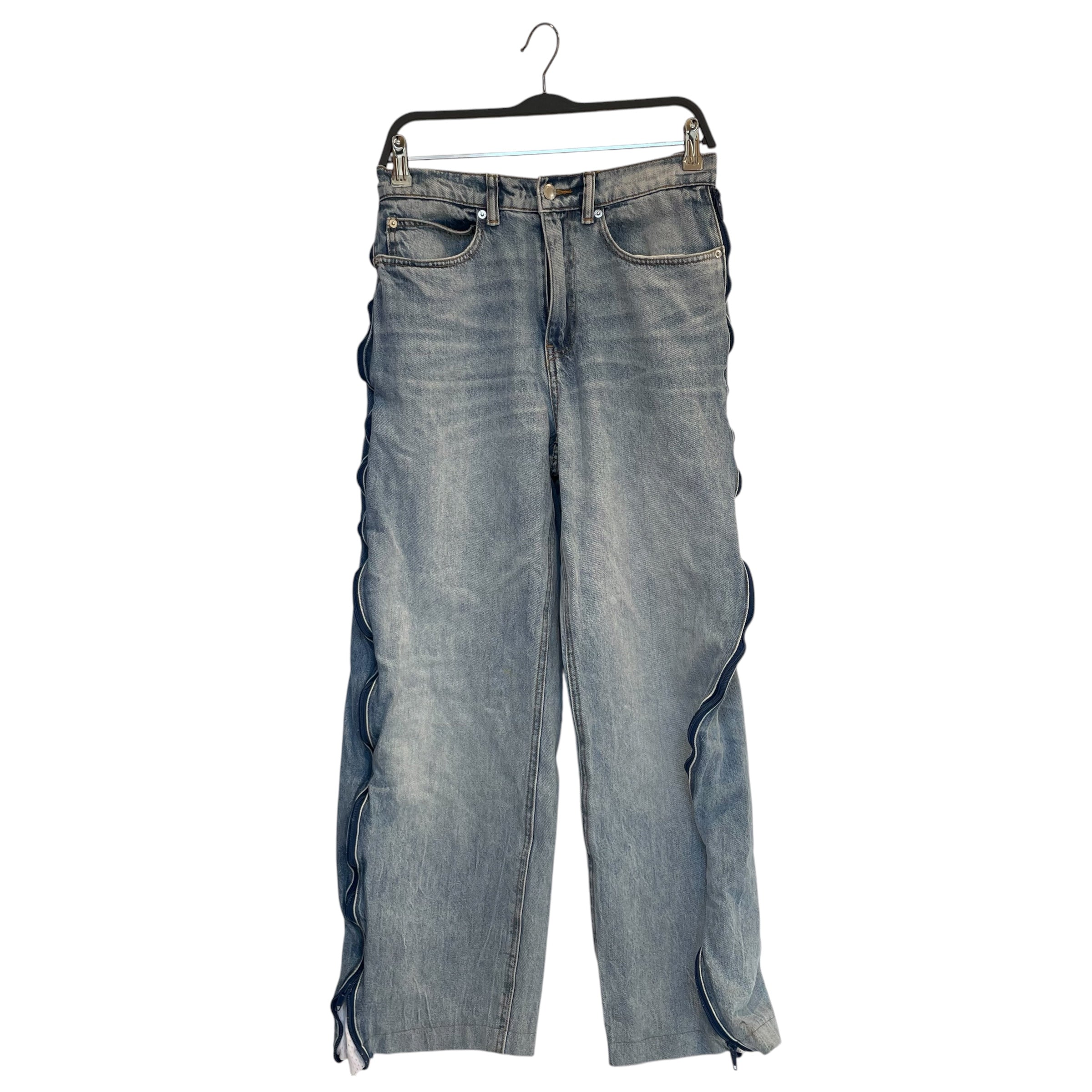Alexander Wang/Pants/25/Denim/BLU/rn161085/mesh in zipper/sil ha view 1
