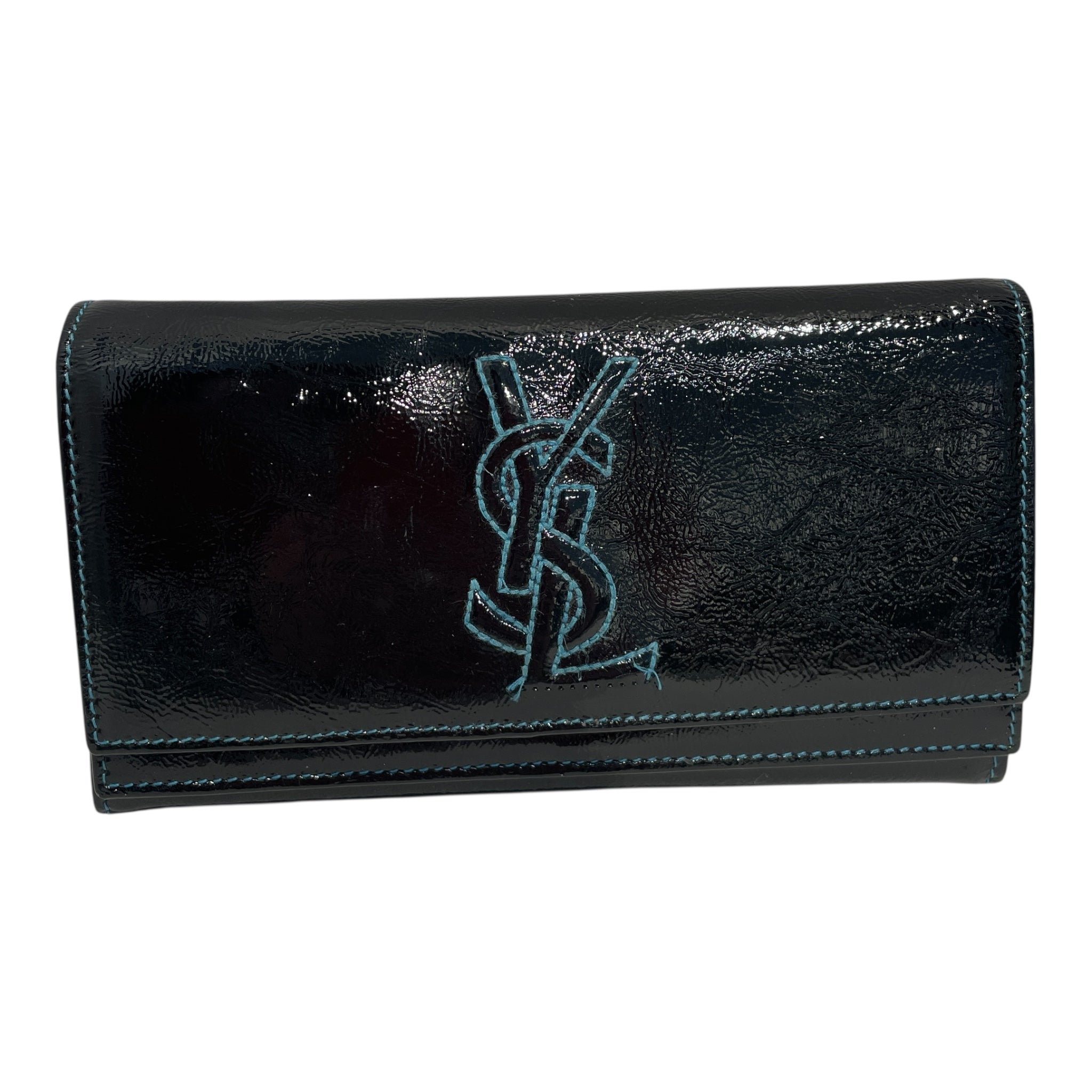 YVES SAINT LAURENT rive gauche/Clutch Bag/Leather/BLK/YSL CLUTCH WALLET view 2