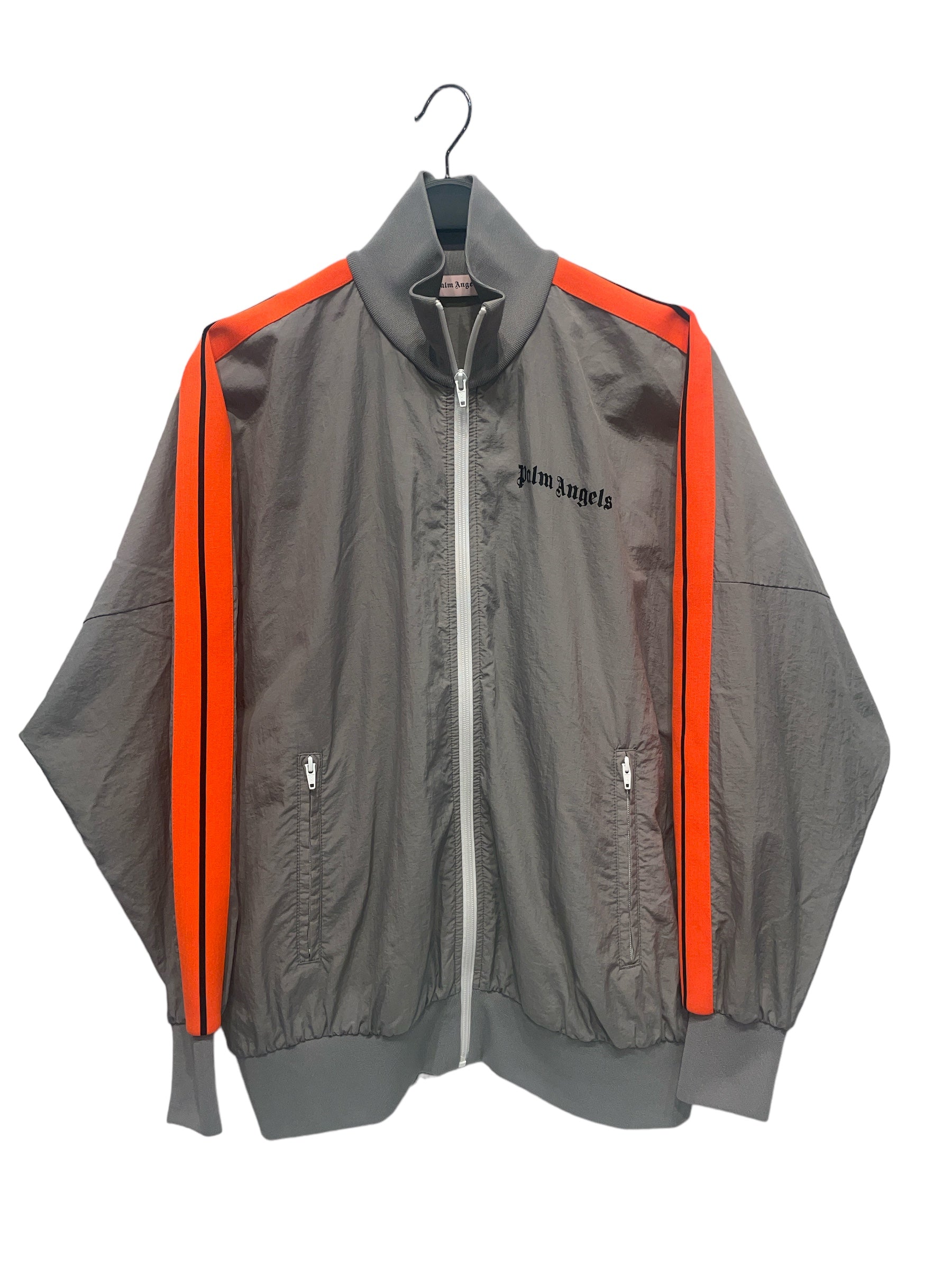 Palm Angels/Jacket/S/Polyester/GRY/orn neon stripe view 1