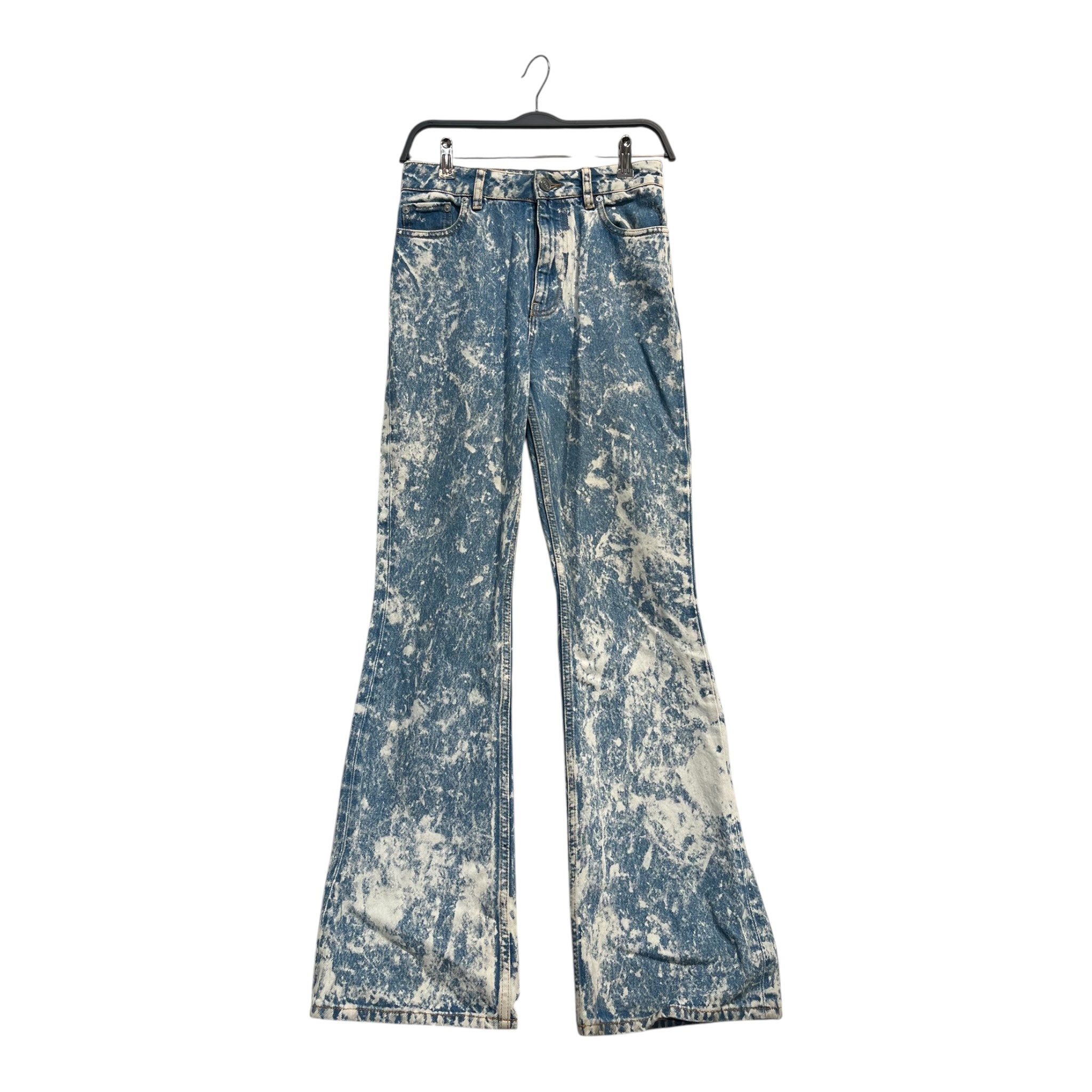 GANNI/Bootcut Pants/27/All Over Print/Cotton/IDG/FLARE BLEACHED DESIGN view 1