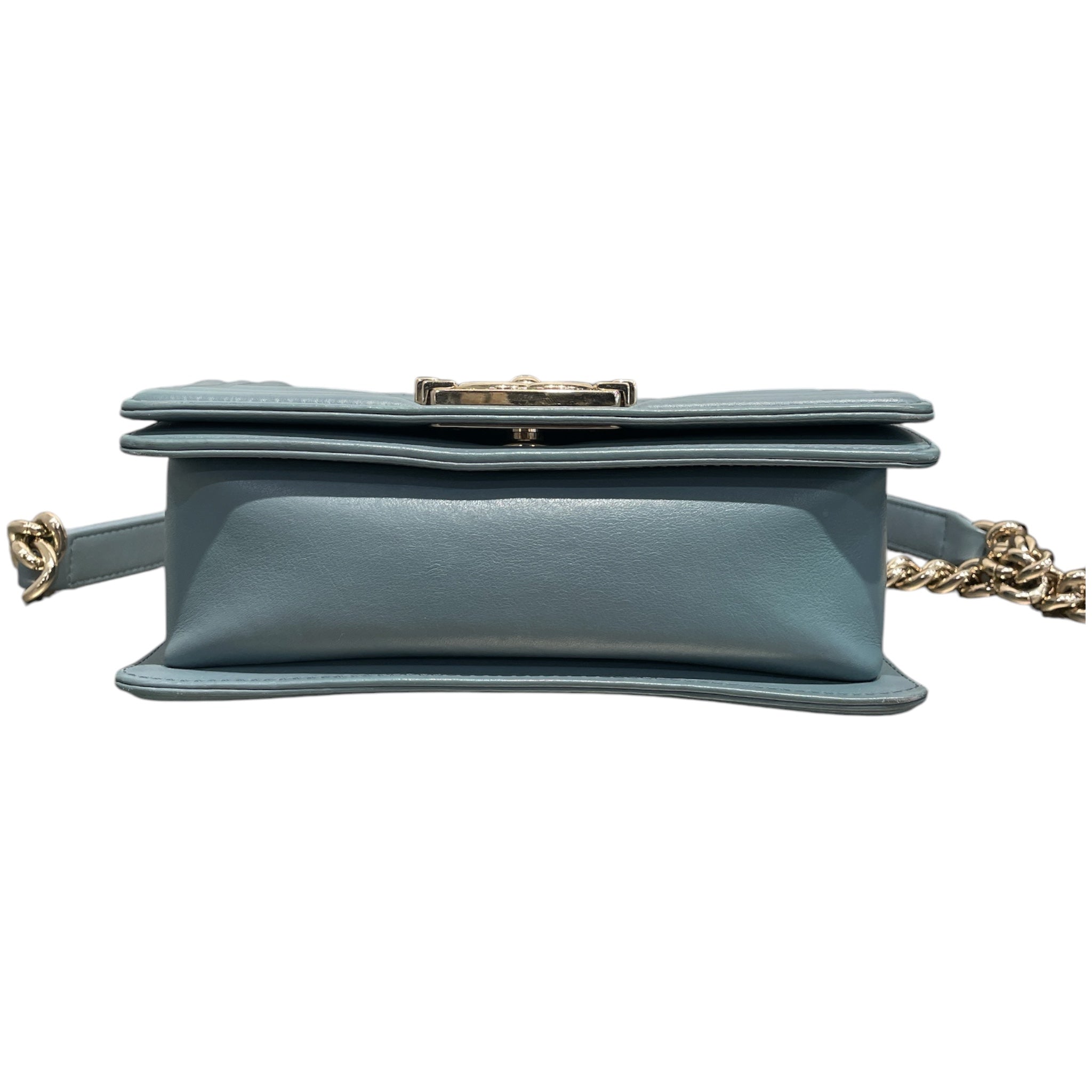 CHANEL/Clutch Bag/Leather/BLU/QUILTED SMALL BOY view 3