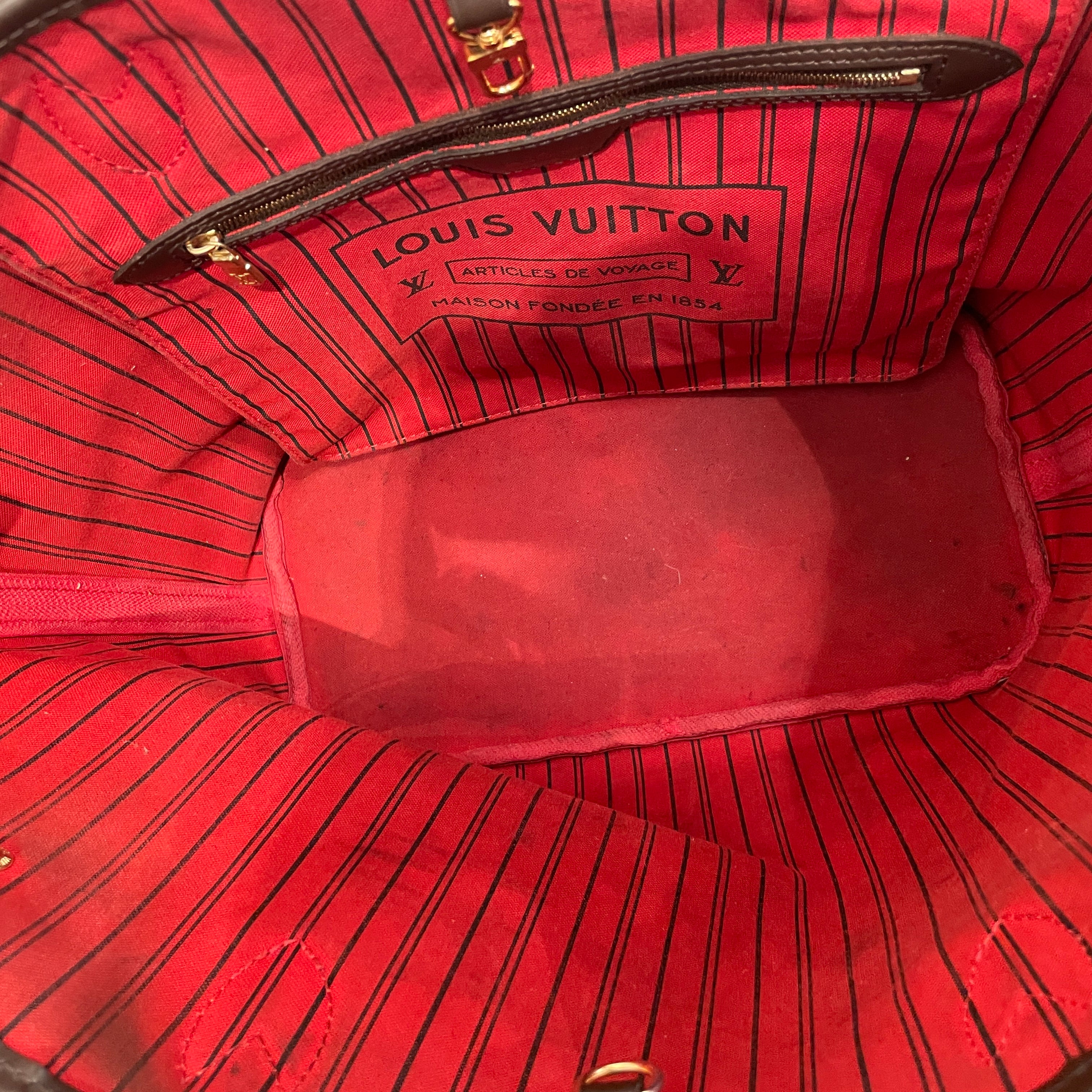 LOUIS VUITTON/Tote Bag/Monogram/Leather/BRW/DAMIER EBENE NEVERFULL MM view 6