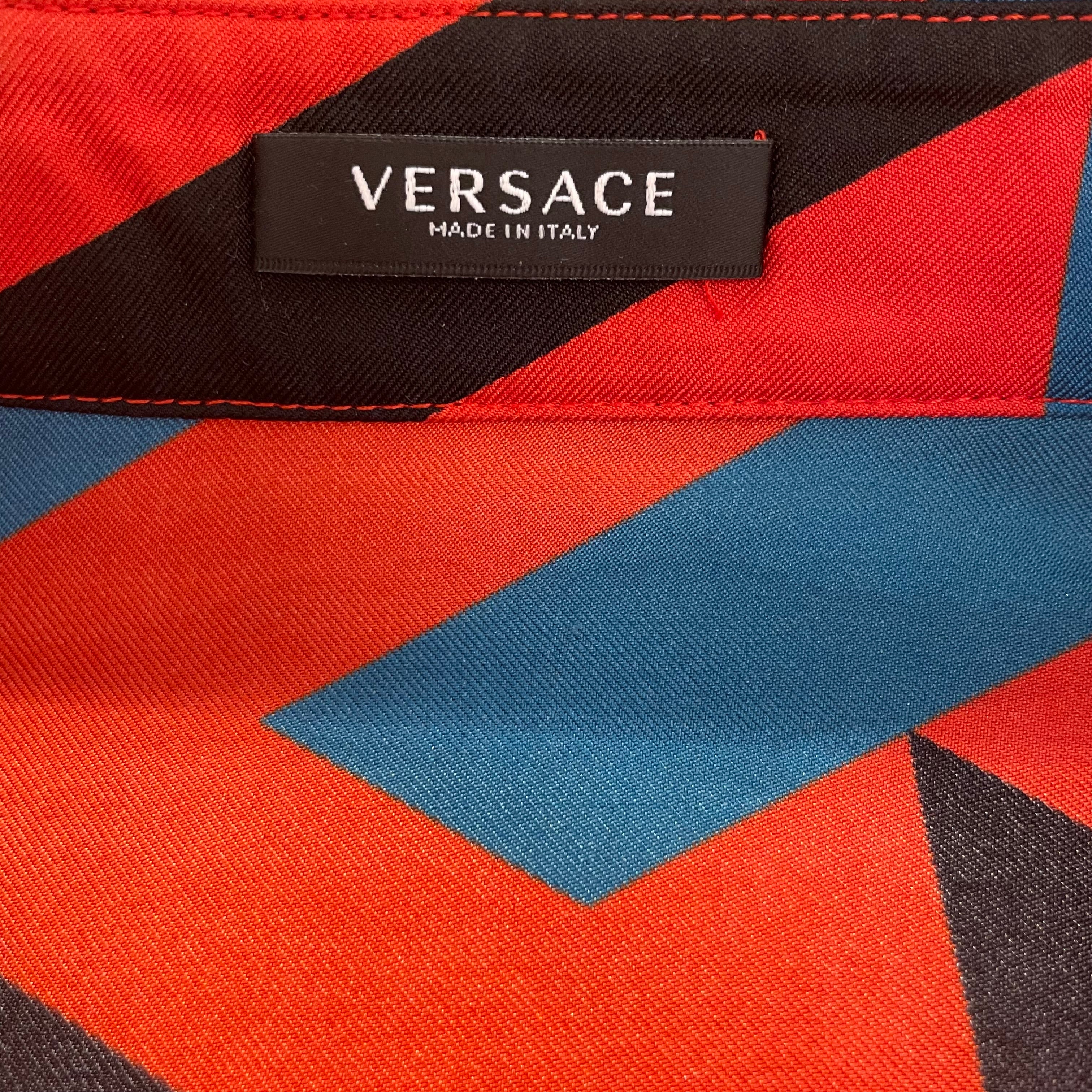 GIANNI VERSACE/Polo Shirt/46/Silk/RED/All Over Print/ALL OVER LOGO SILK view 3