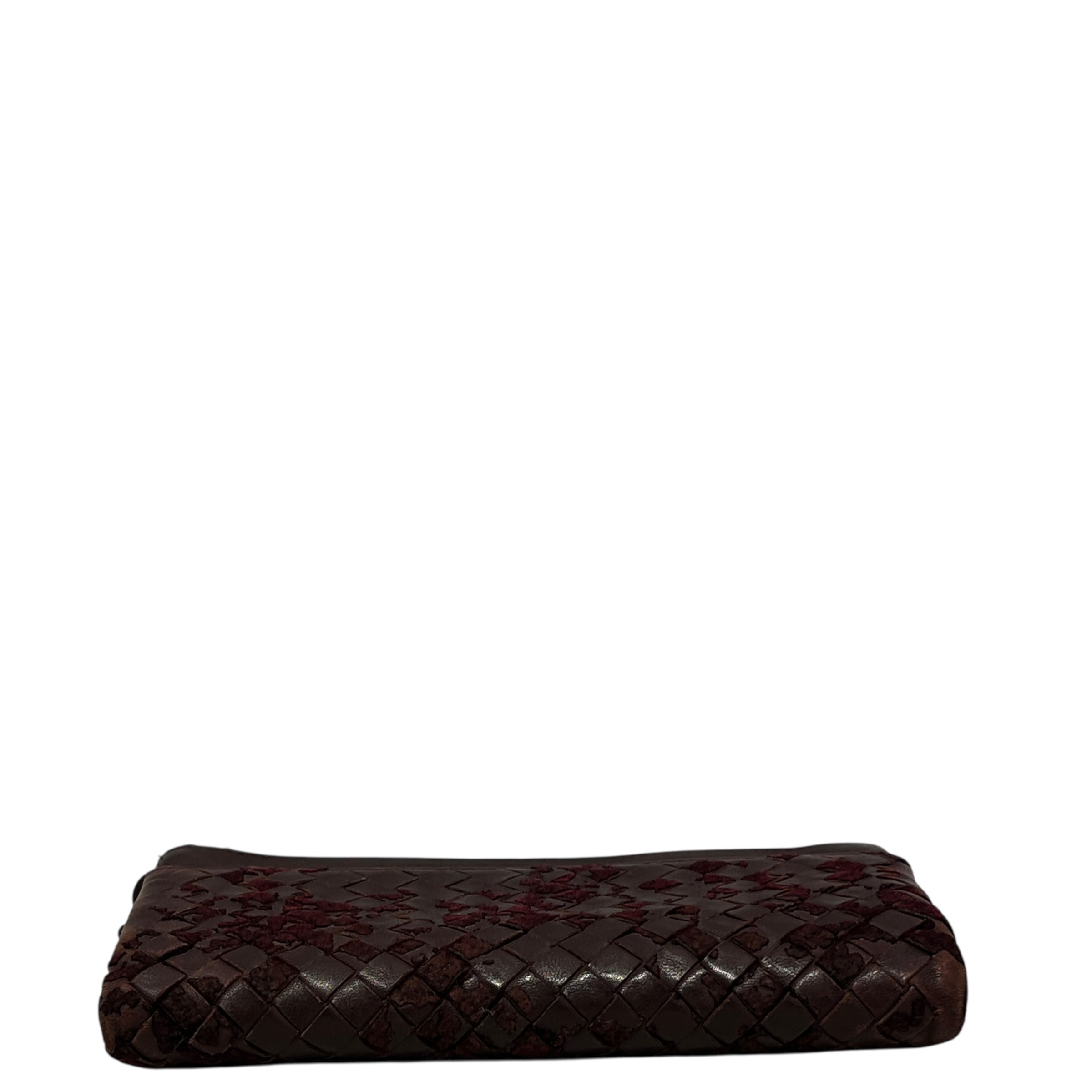 BOTTEGA VENETA/Long Wallet/Leather/BRW/DOUBLE ZIPPER POUCH view 3