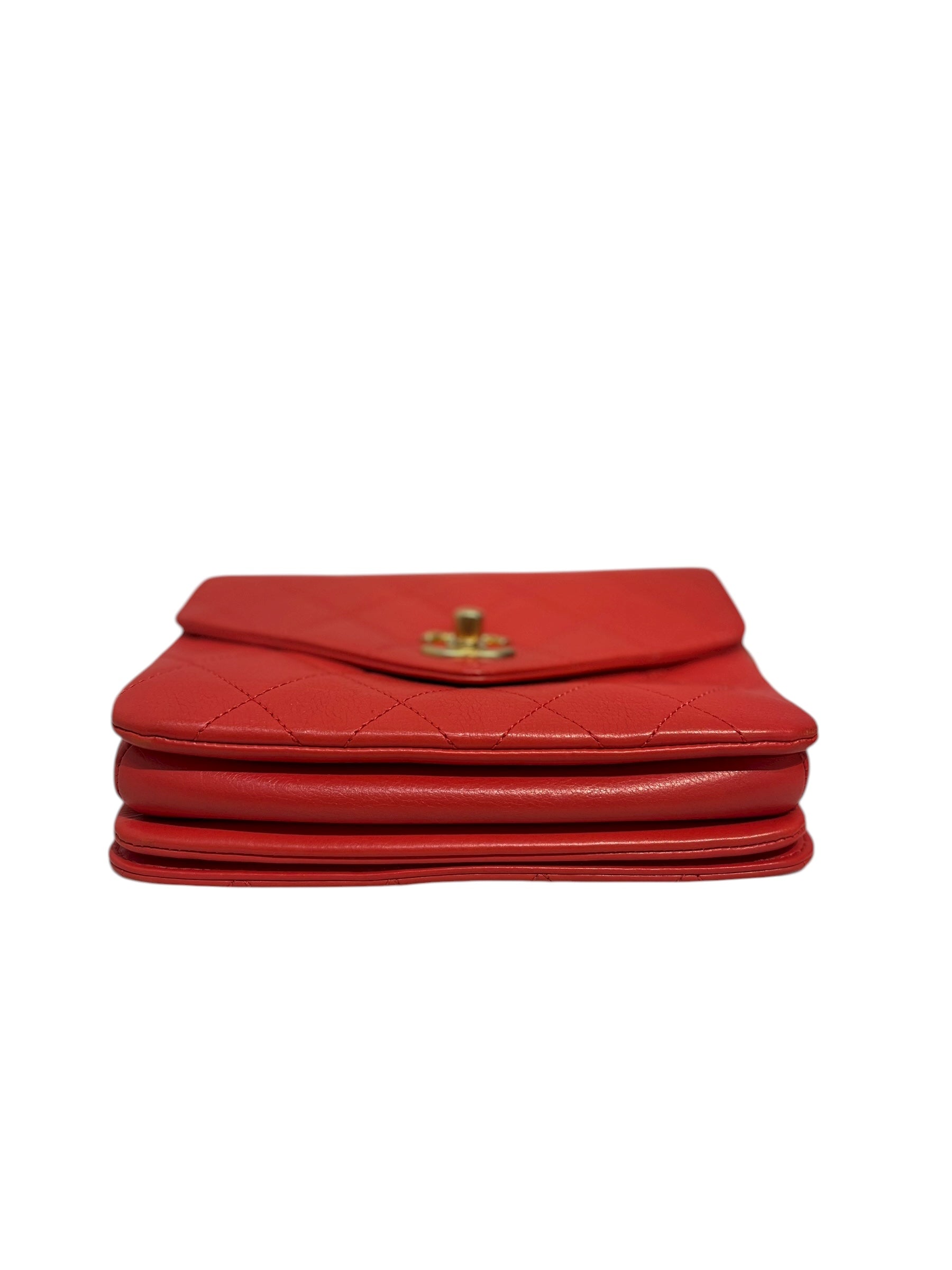 CHANEL/Cross Body Bag/Leather/ORN/CORAL CALFSKIN-EID-JJMV3WK view 3