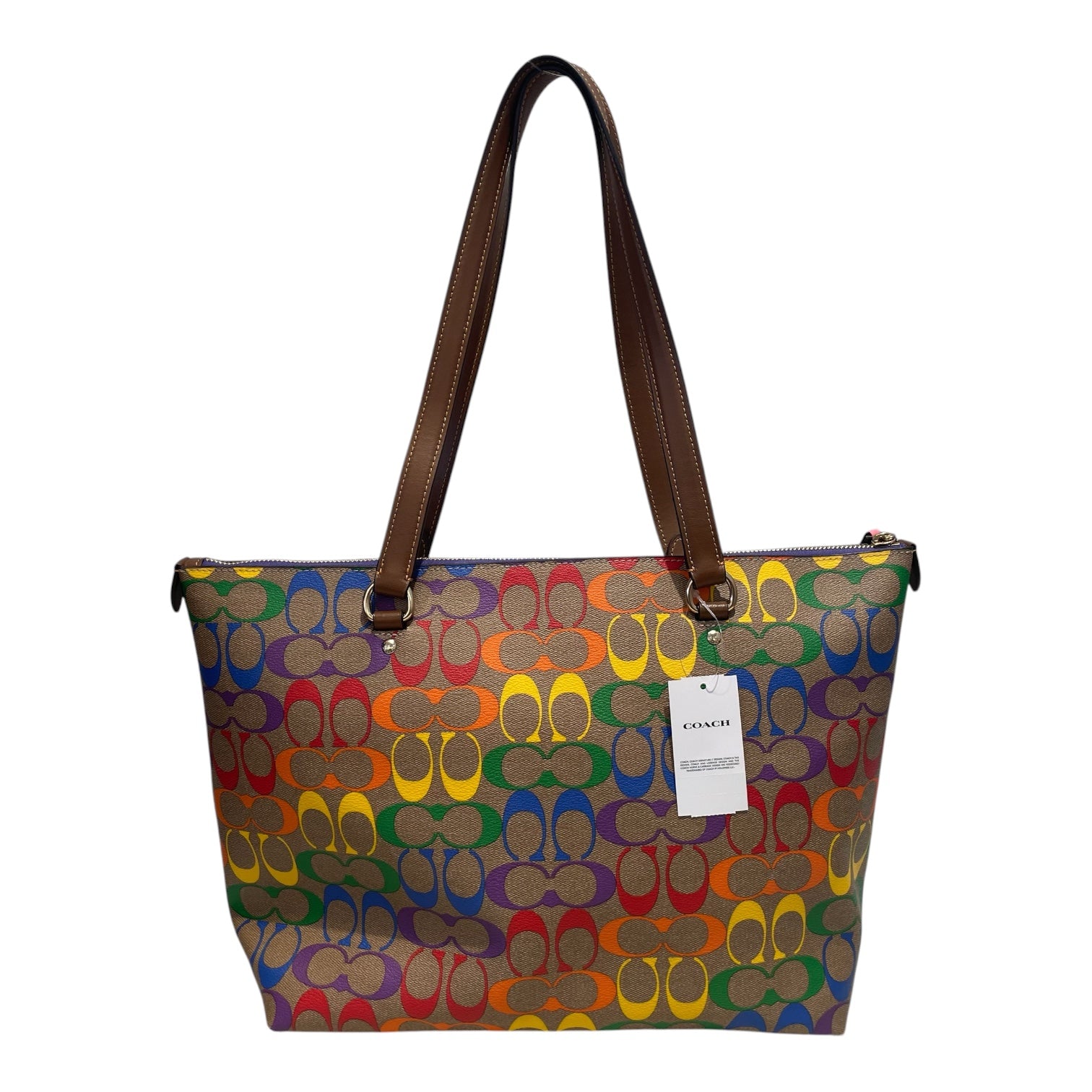COACH/Tote Bag/Monogram/Leather/BRW/RAINBOW view 2
