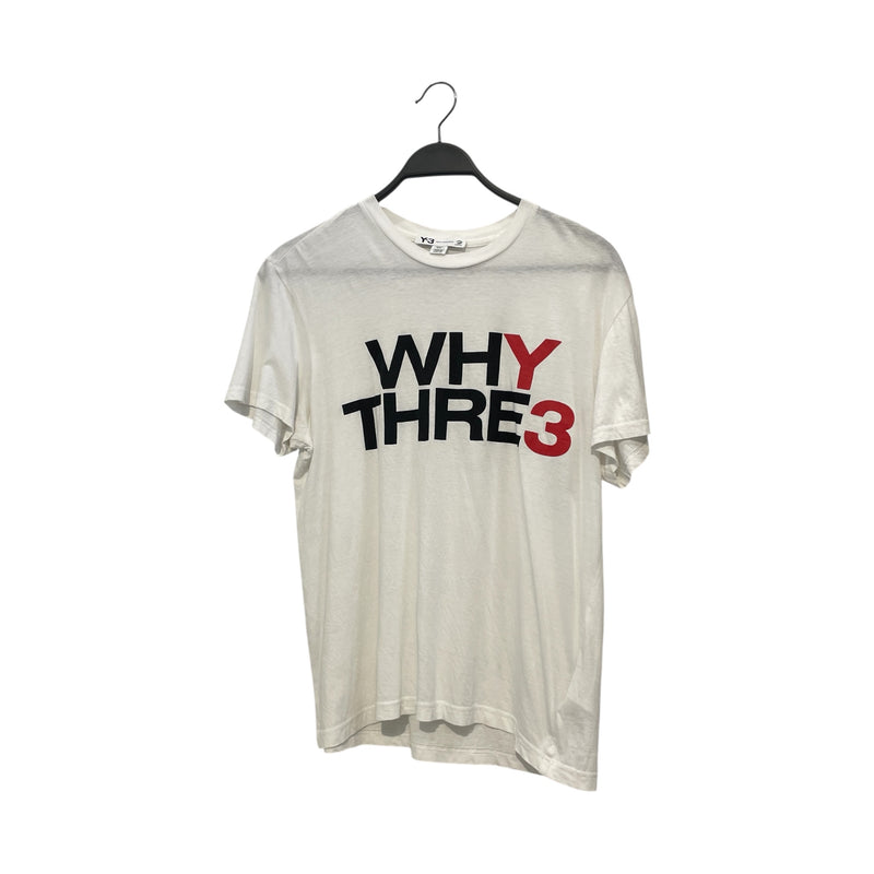 Y-3/T-Shirt/S/Cotton/WHT/Why Three