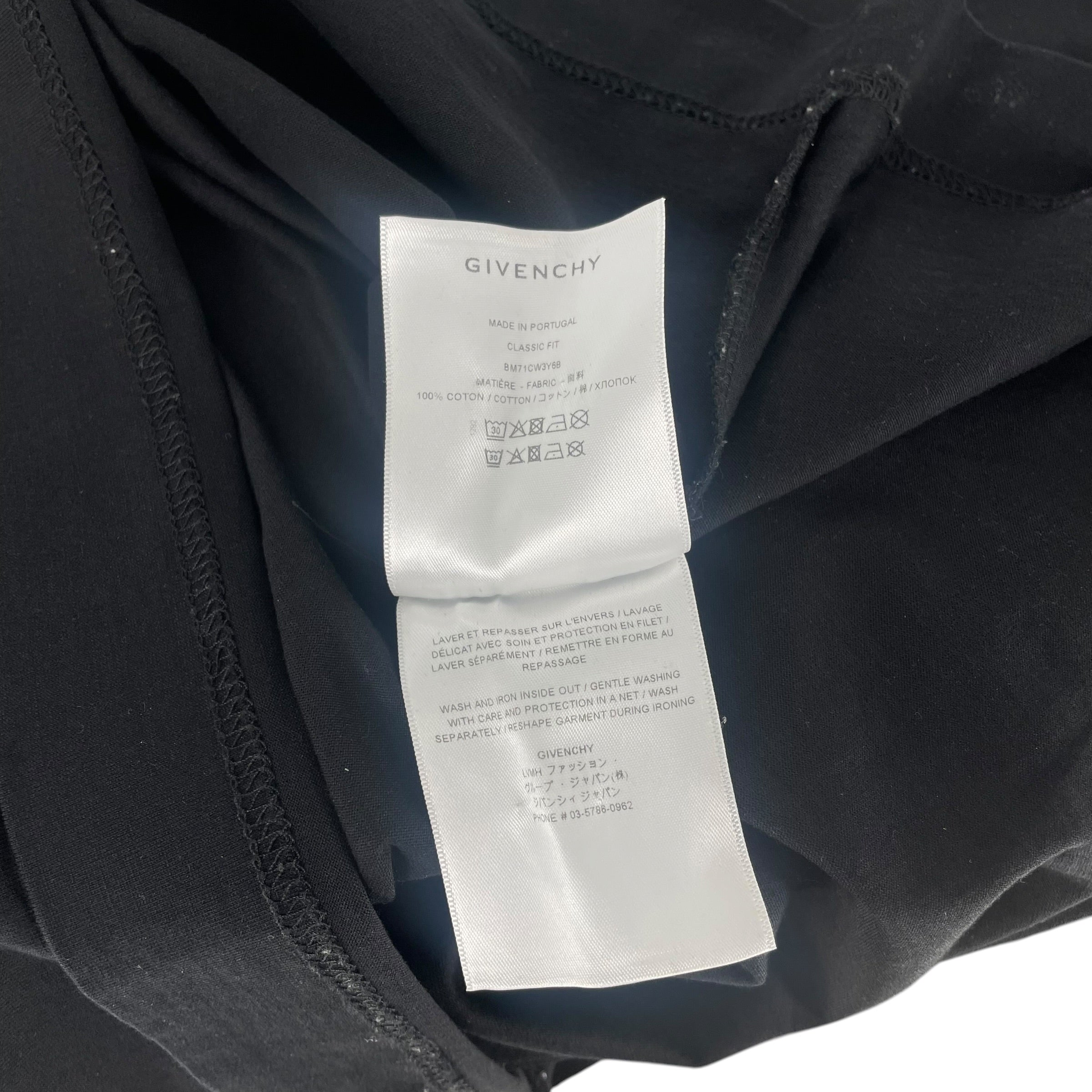 GIVENCHY/T-Shirt/S/Cotton/BLK/BLK COLLEGE LOGO EMBROIDERED view 4