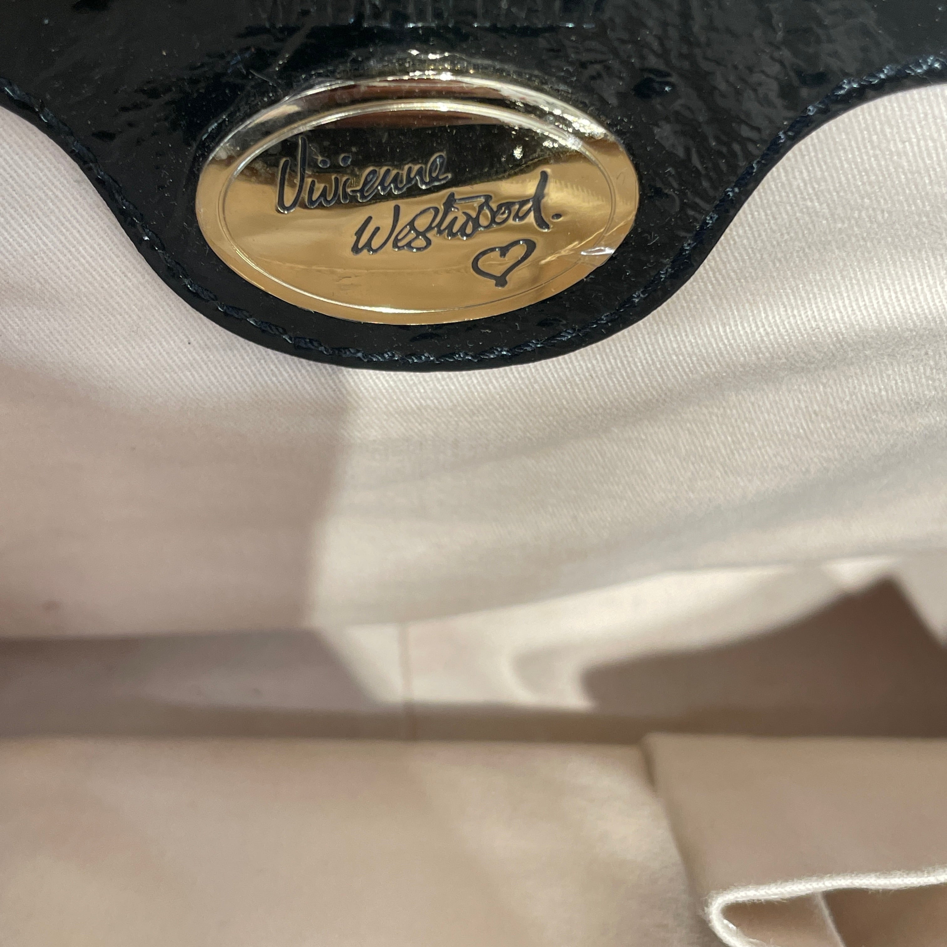 Vivienne Westwood/Hand Bag/Leather/BLK/OSTRITCH BAG view 3