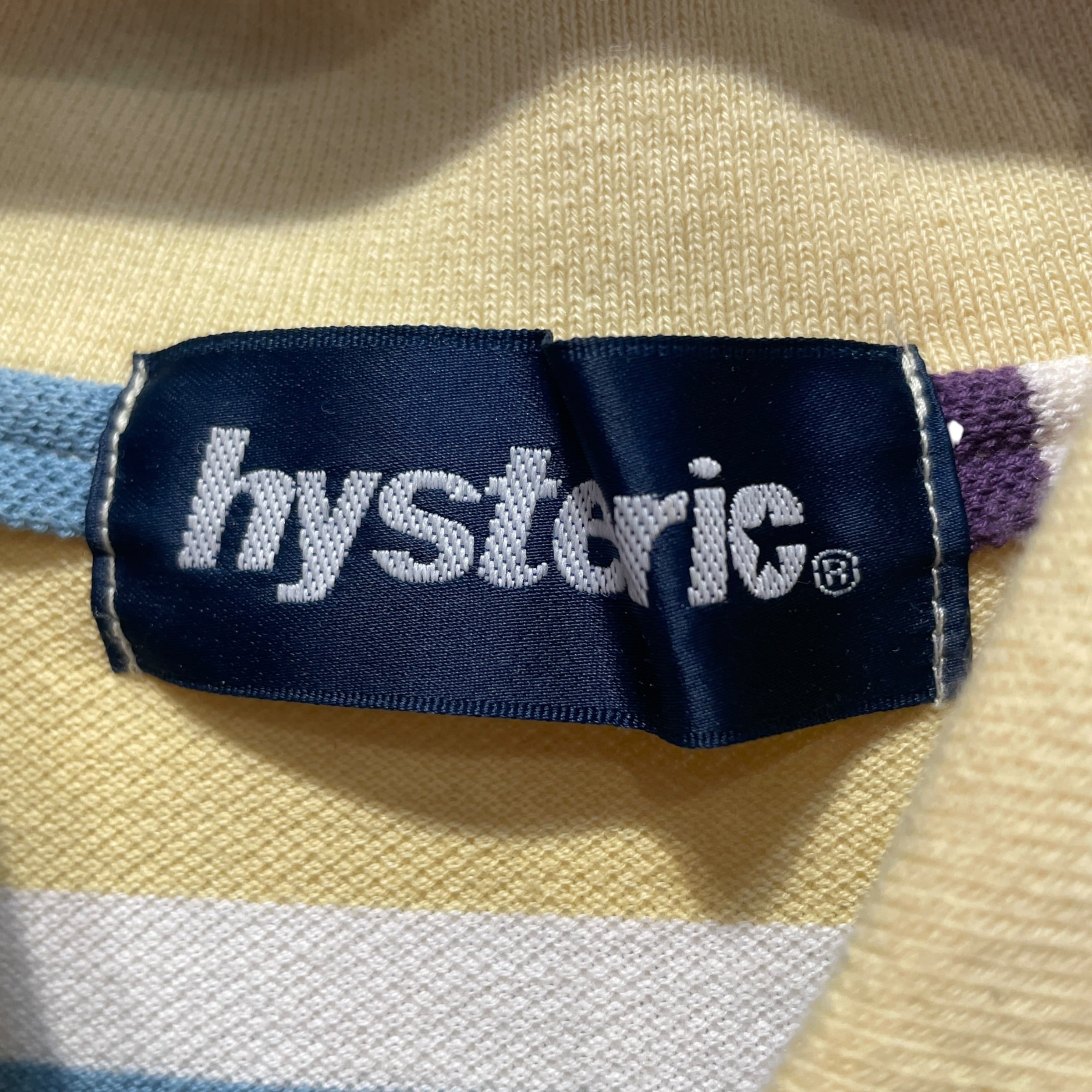 HYSTERIC GLAMOUR/Polo, Rugby/Stripe/Cotton/YEL/Purple Blue Striped Polo view 3