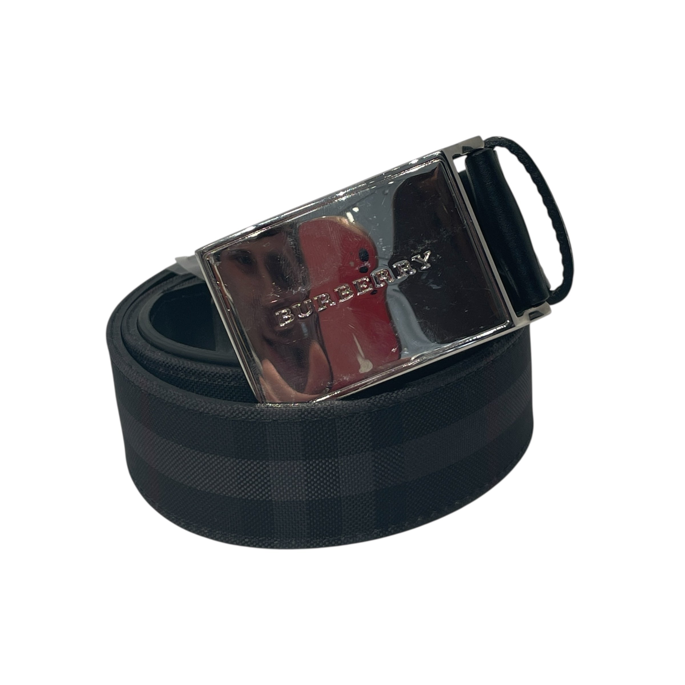 BURBERRY/Belt/Plaid/Leather/BLK/LS TAIL CHARM view 1