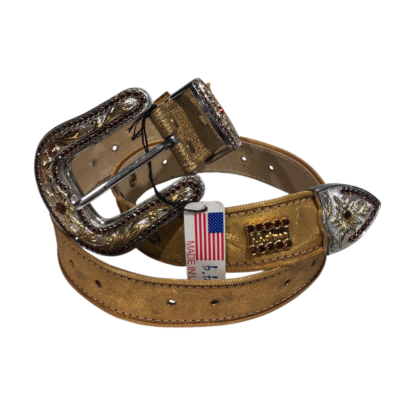 b.b.simon/Belt/Paisley/GLD/western style CROSS view 1