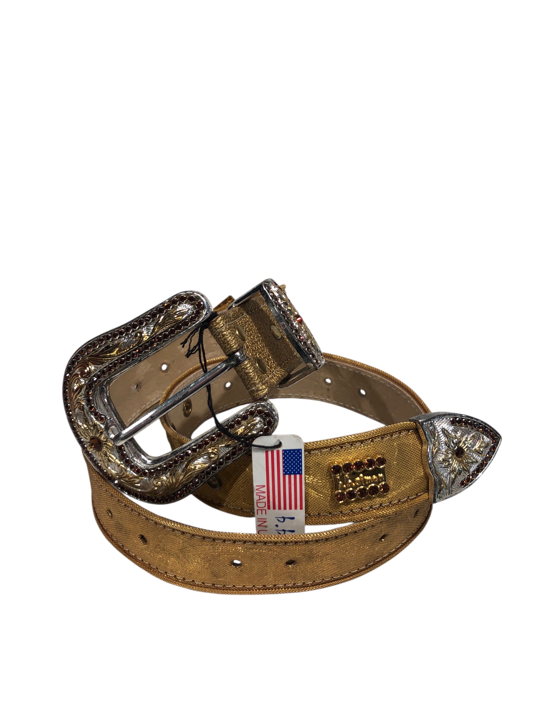 b.b.simon/Belt/Paisley/GLD/western style CROSS view 1