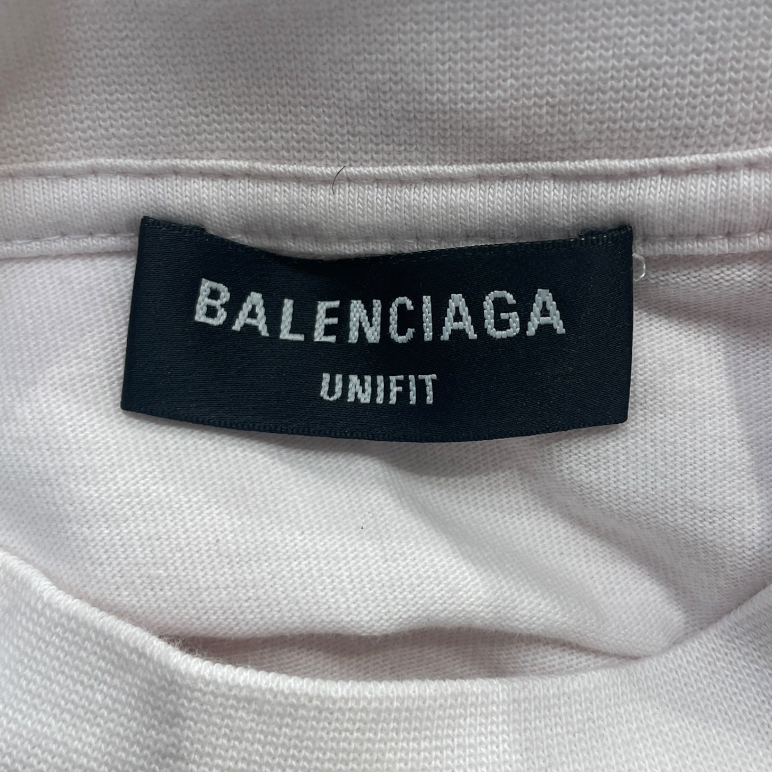 BALENCIAGA/T-Shirt/1/Cotton/PNK/Graphic/BLACKEDBOX OVER LOGO view 3