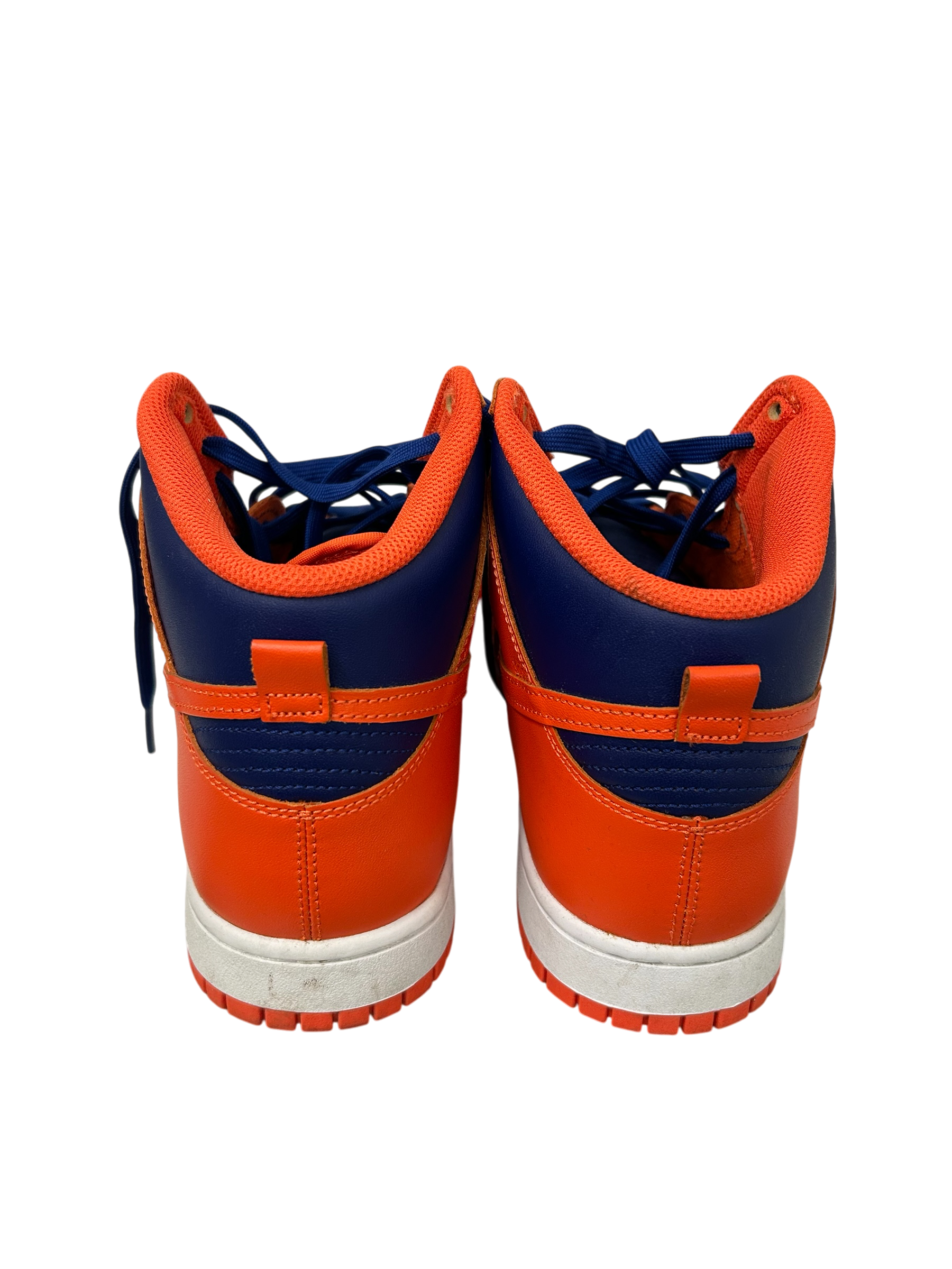 NIKE/Hi-Sneakers/US 9.5/Leather/BLU/dunk high knicks view 4