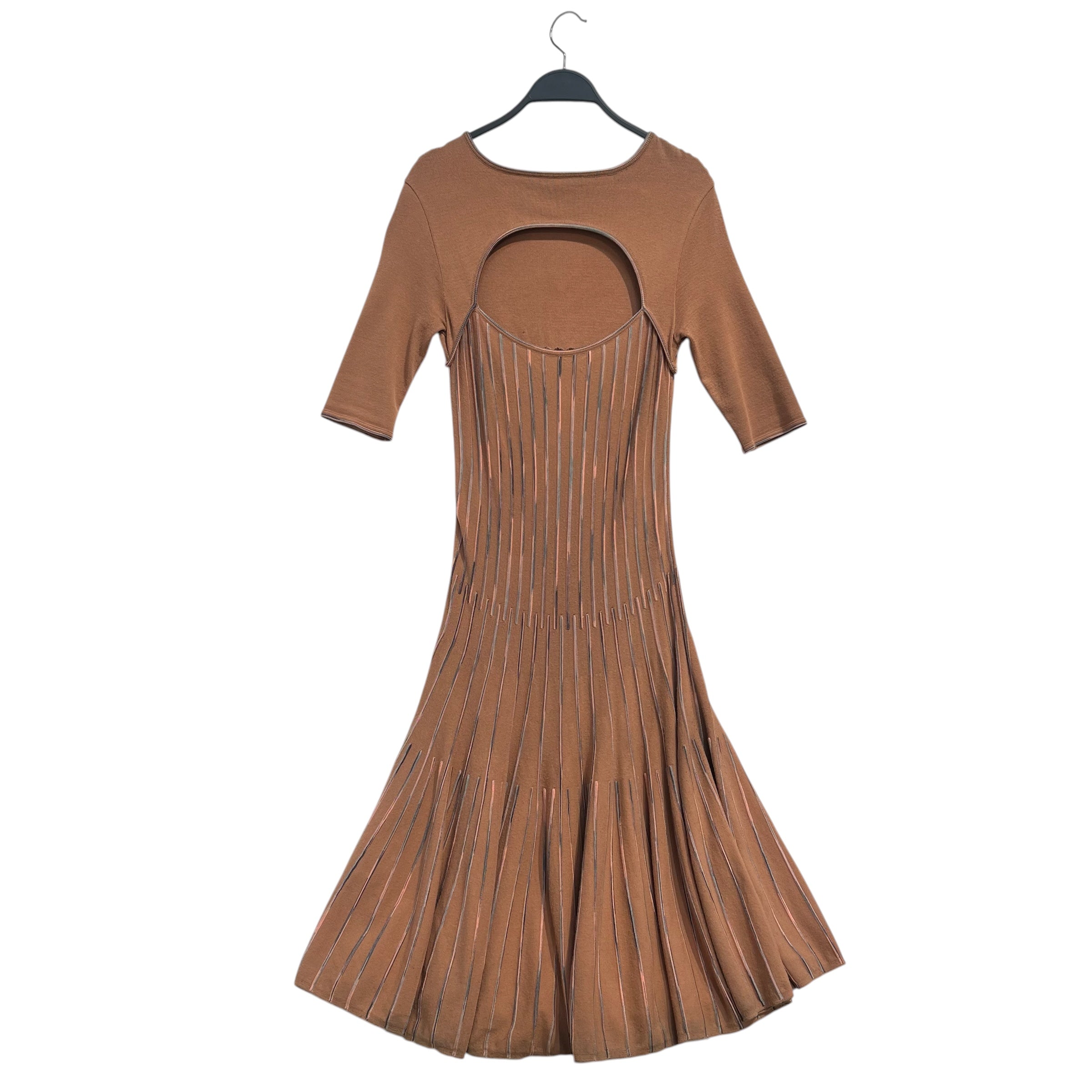 MISSONI/LS Dress/40/Stripe/Polyester/BEG/BLU/PNK STRIPES, 4338 view 1