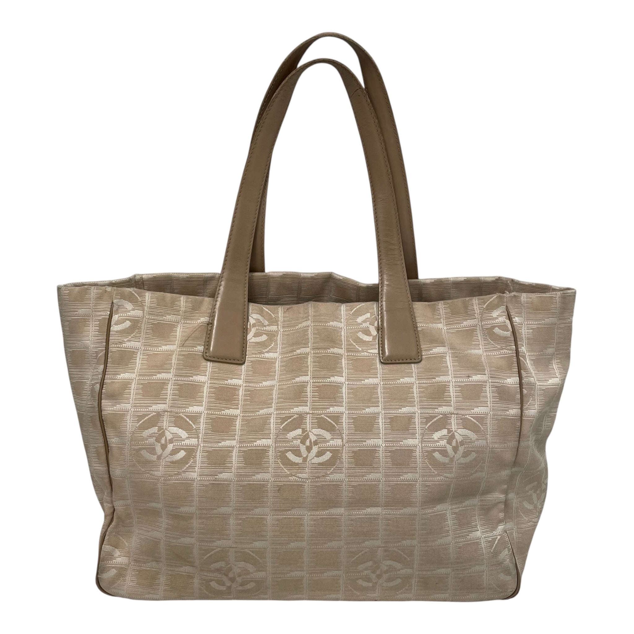 CHANEL/Tote Bag/All Over Print/Nylon/BEG/TRAVEL LINE TOTE view 1