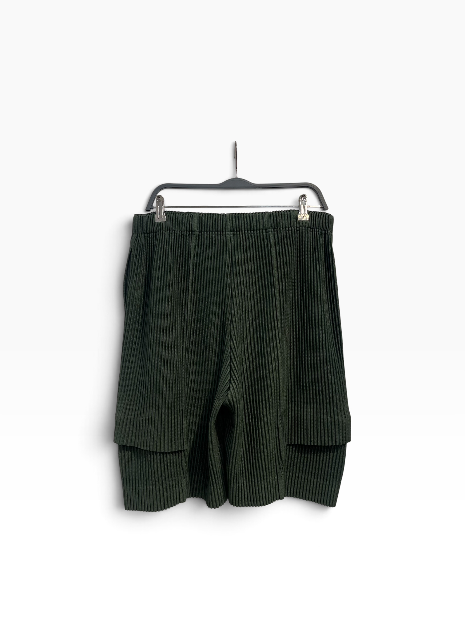 HOMME PLISSE ISSEY MIYAKE/Shorts/3/Polyester/GRN/PLEATED SHORT view 2