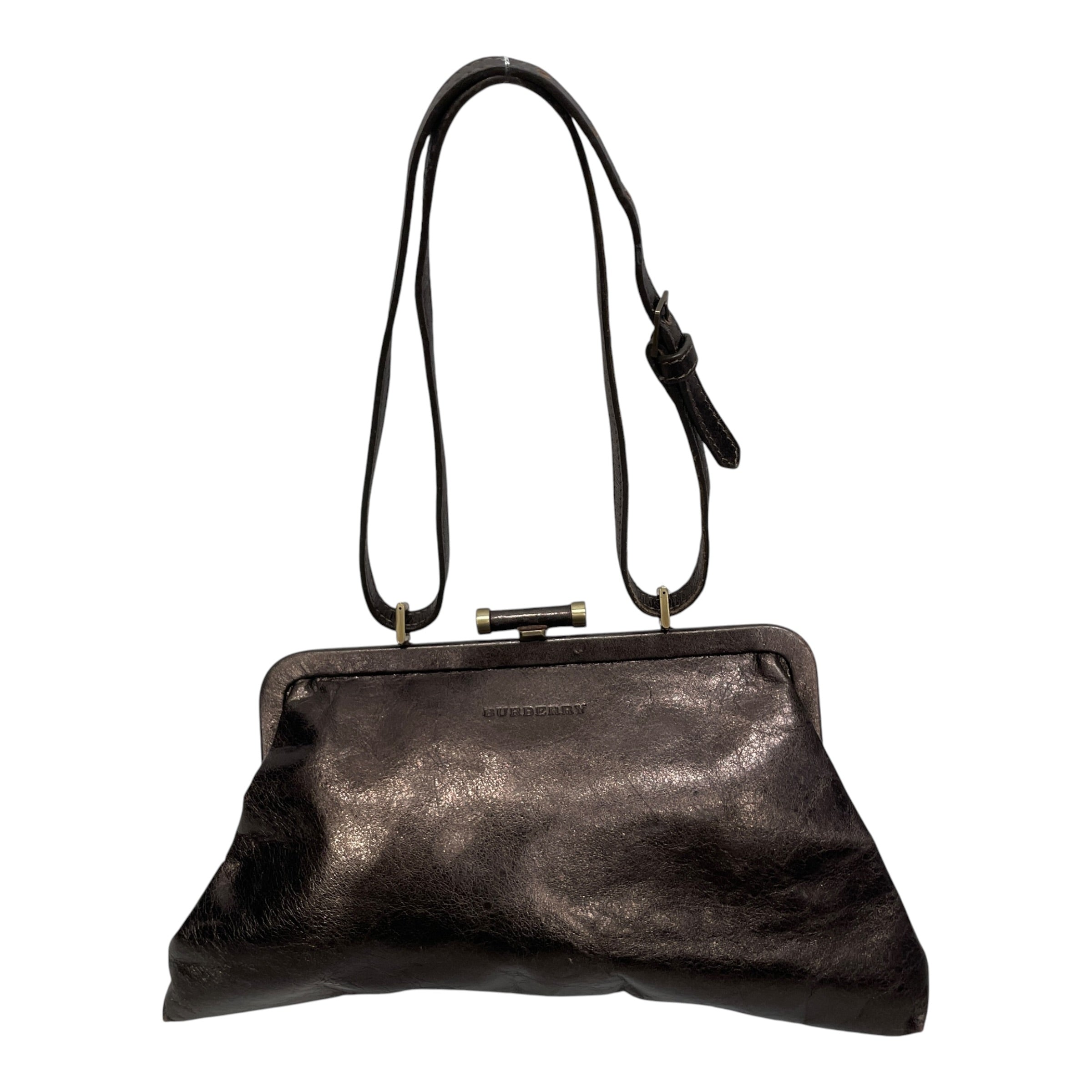 BURBERRY/Clutch Bag/Leather/BRW/METALLIC view 1