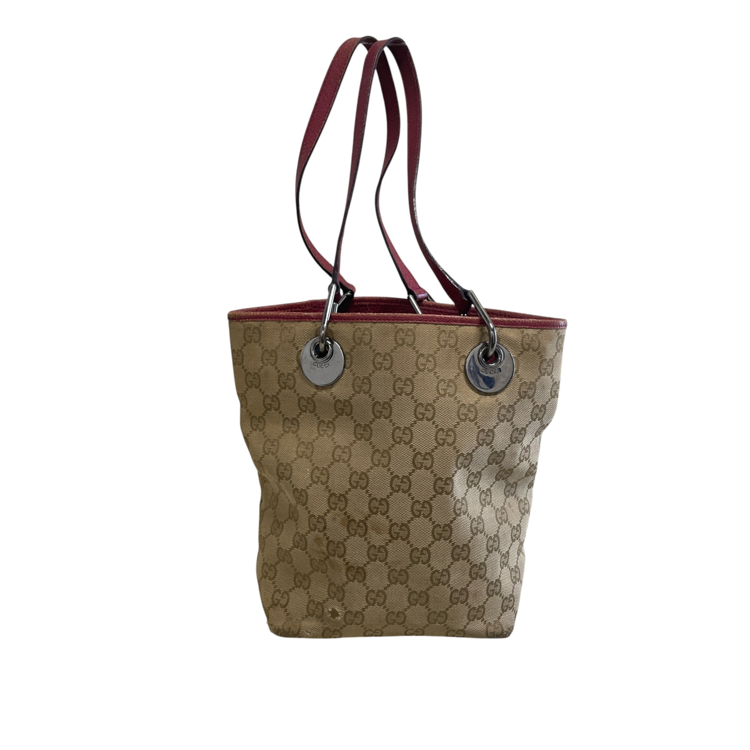 GUCCI/Tote Bag/Monogram/Cotton/BEG/64TYDX/RED TRIM ECLPISE TOTE view 2