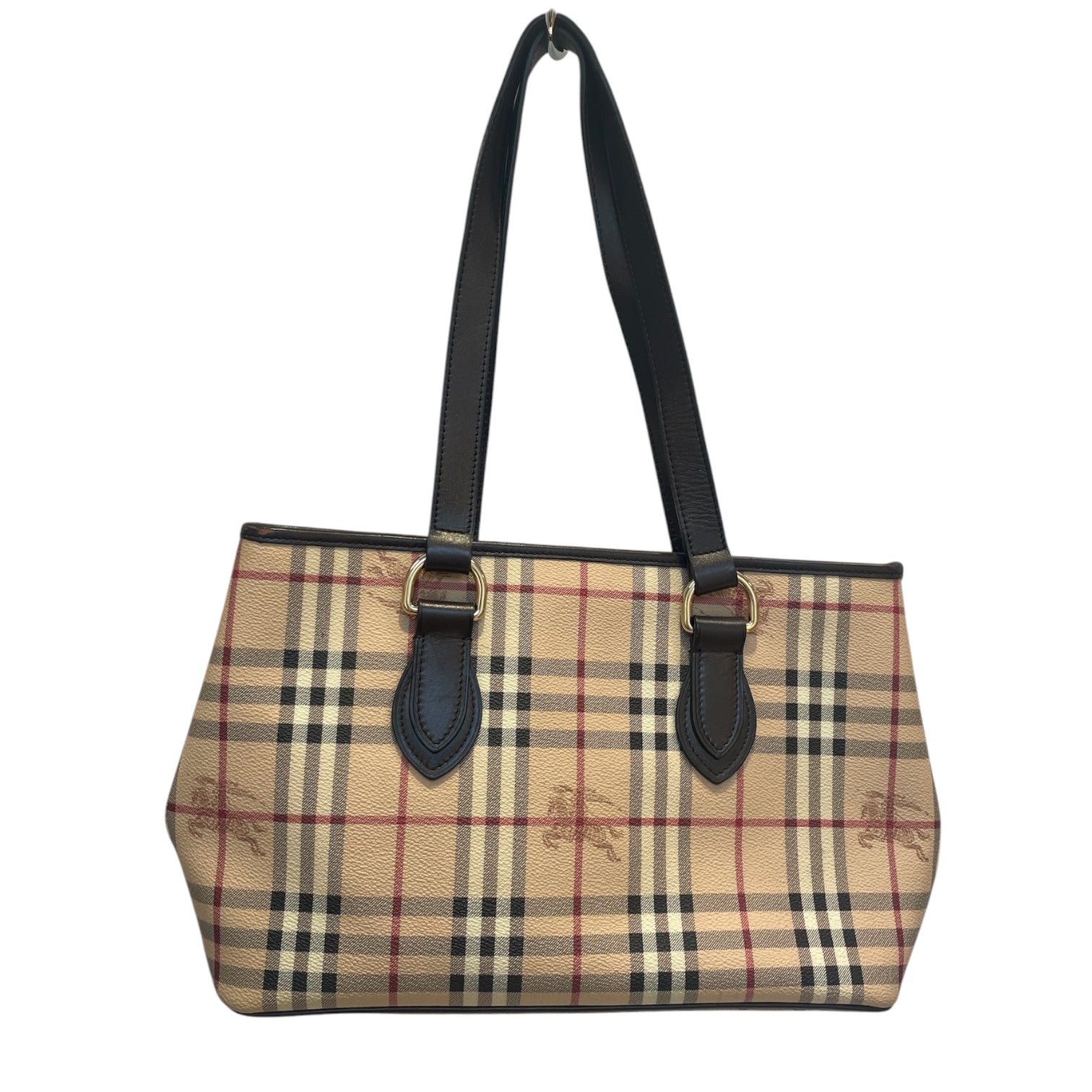 BURBERRY/Tote Bag/Stripe/BEG/haymarket check tote view 1