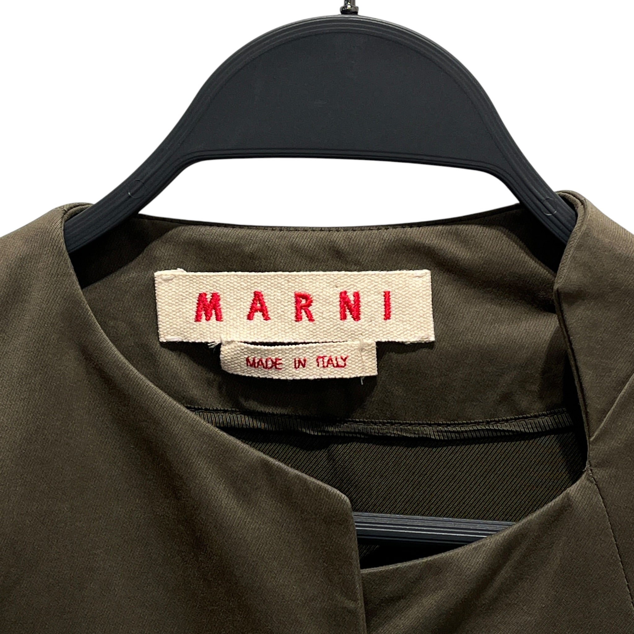 MARNI/3|4S Blouse/L/Cotton/GRN/pockets at front view 3