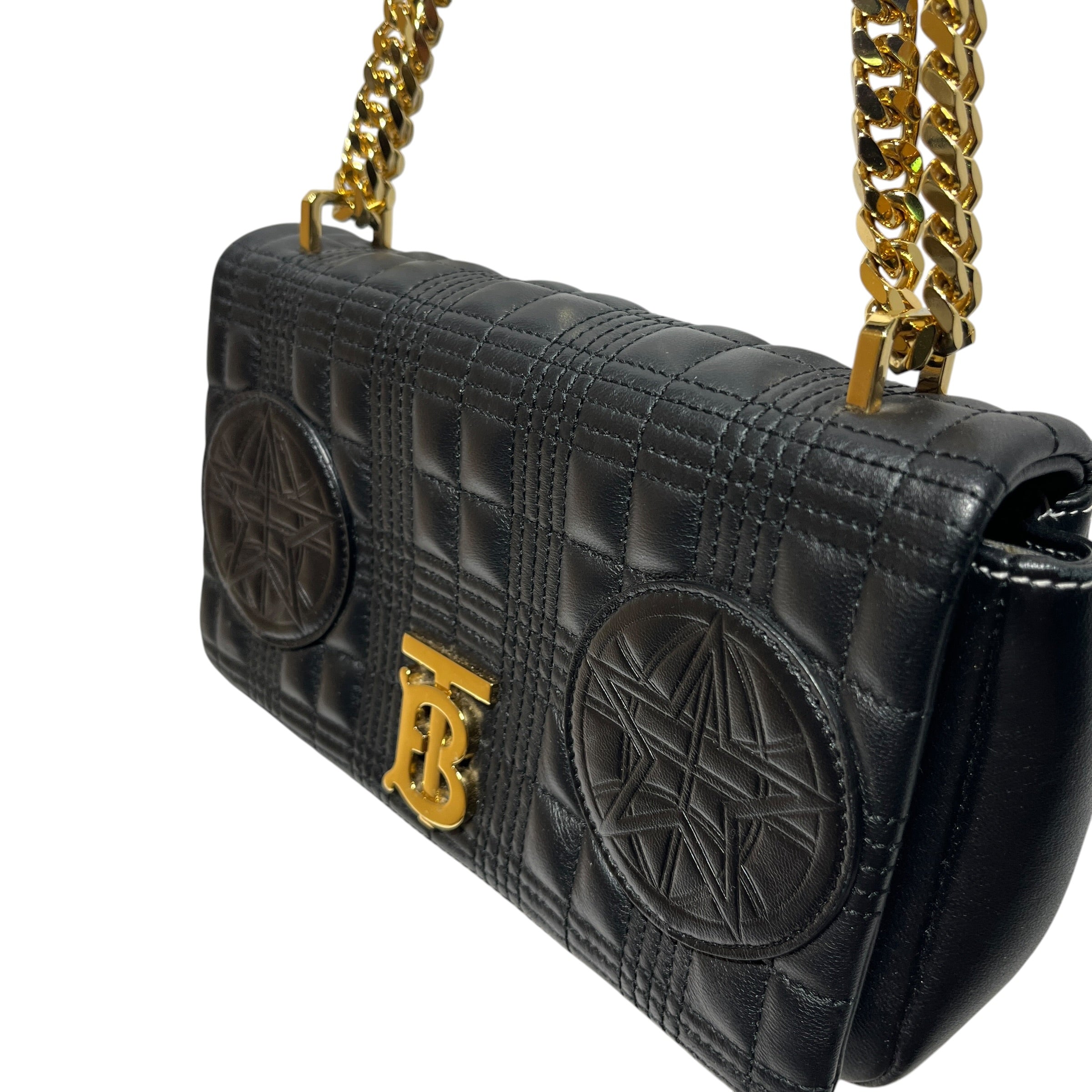 BURBERRY/Hand Bag/Leather/BLK/TB LOLA view 6