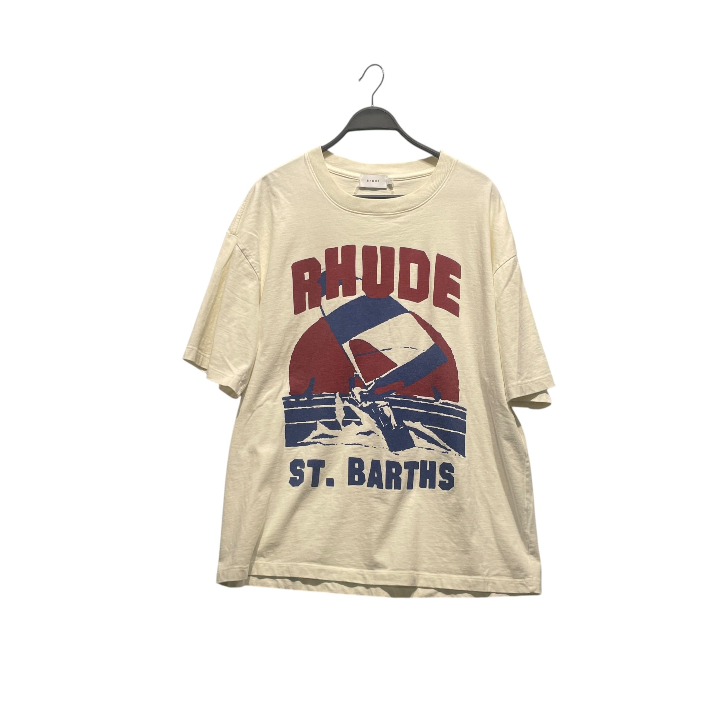 RHUDE/T-Shirt/XL/Cotton/WHT/ST.BARTHS view 1