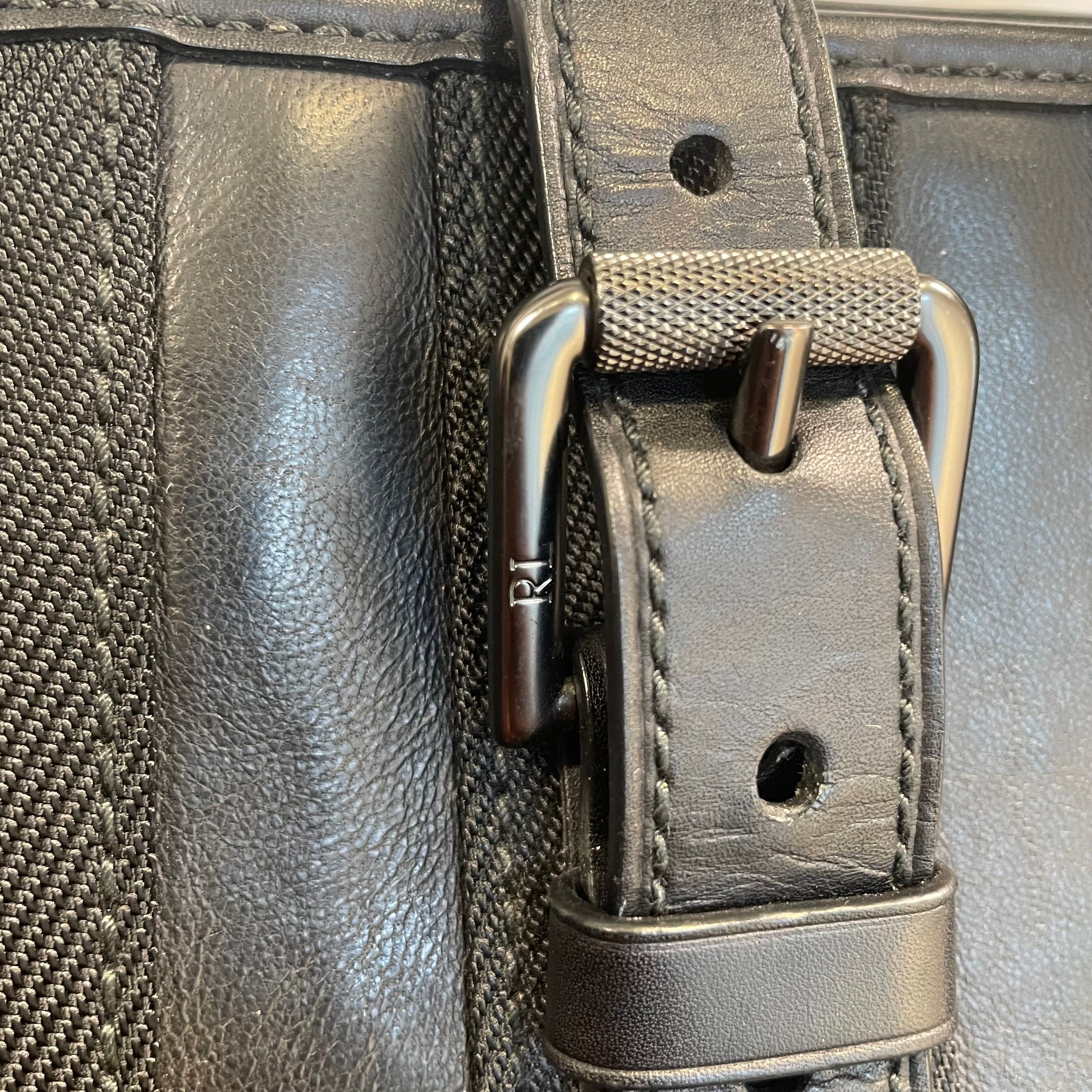 RALPH LAUREN PURPLE LABEL/Briefcase/Leather/BLK/Leather Striped Briefcase view 4