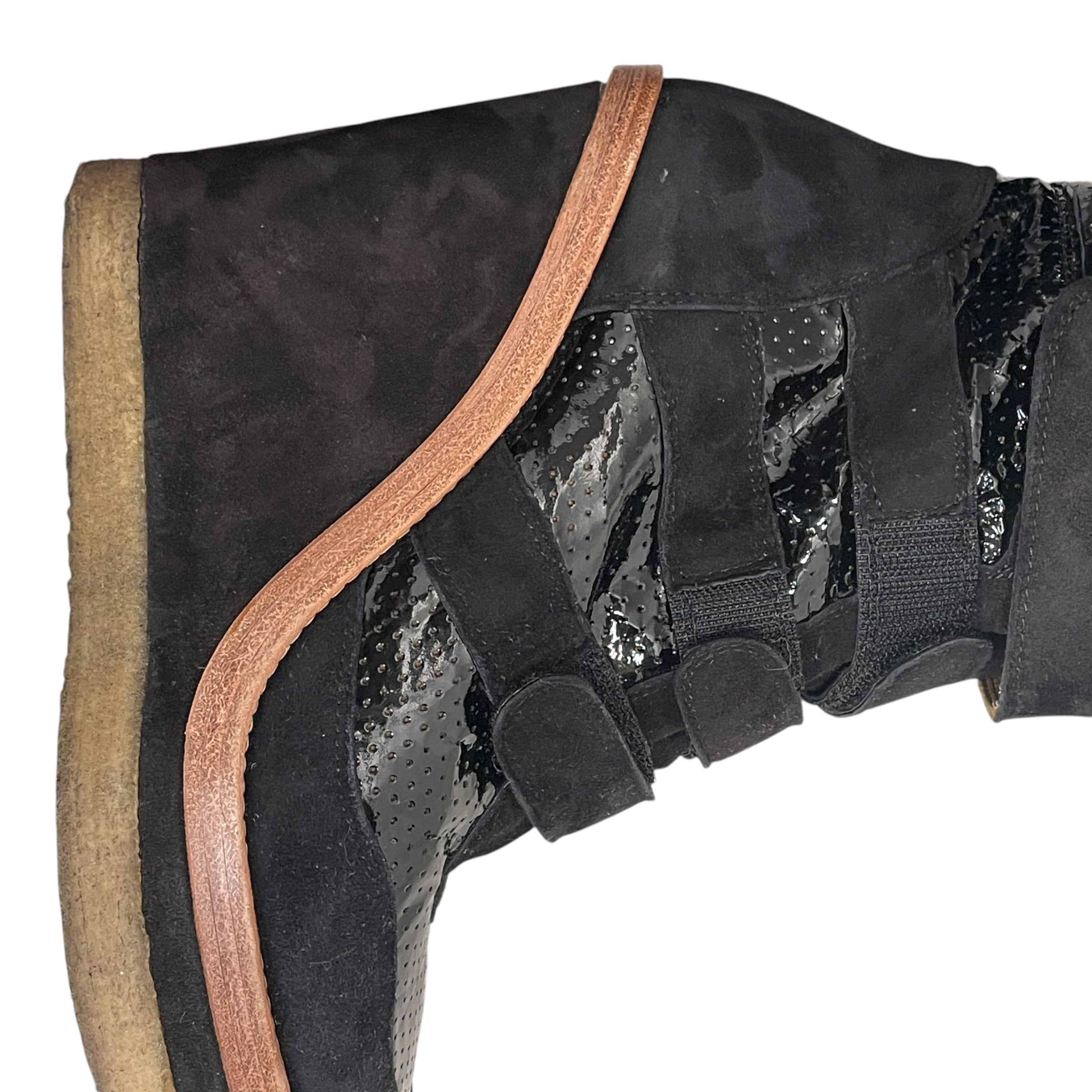 ISABEL MARANT/Hi-Sneakers/EU 40/Suede/BLK/IB BLK PATENT BLK BRWN BENNY W view 5