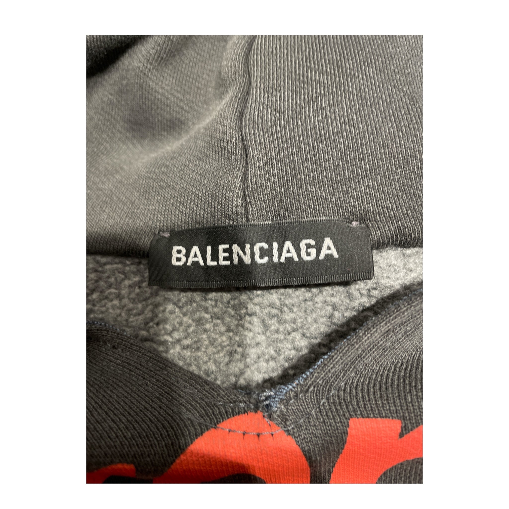 BALENCIAGA/Hoodie/S/Graphic/Cotton/GRY/europa! Fall Winter view 3