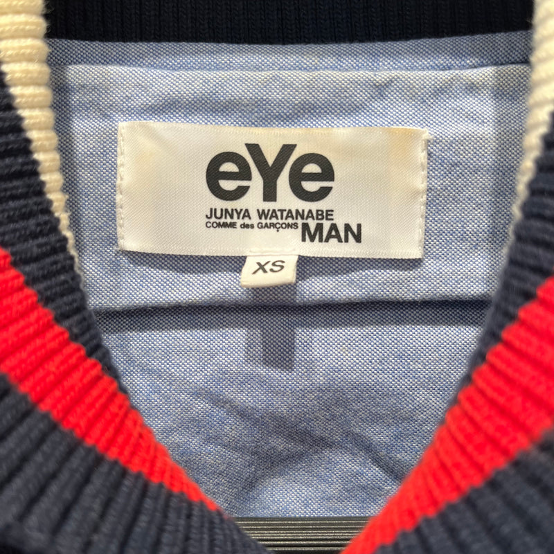 eYe COMME des GARCONS JUNYA WATANABE MAN/Baseball Jkt/XS/Cotton/NVY/Stripe/2010 Varsity