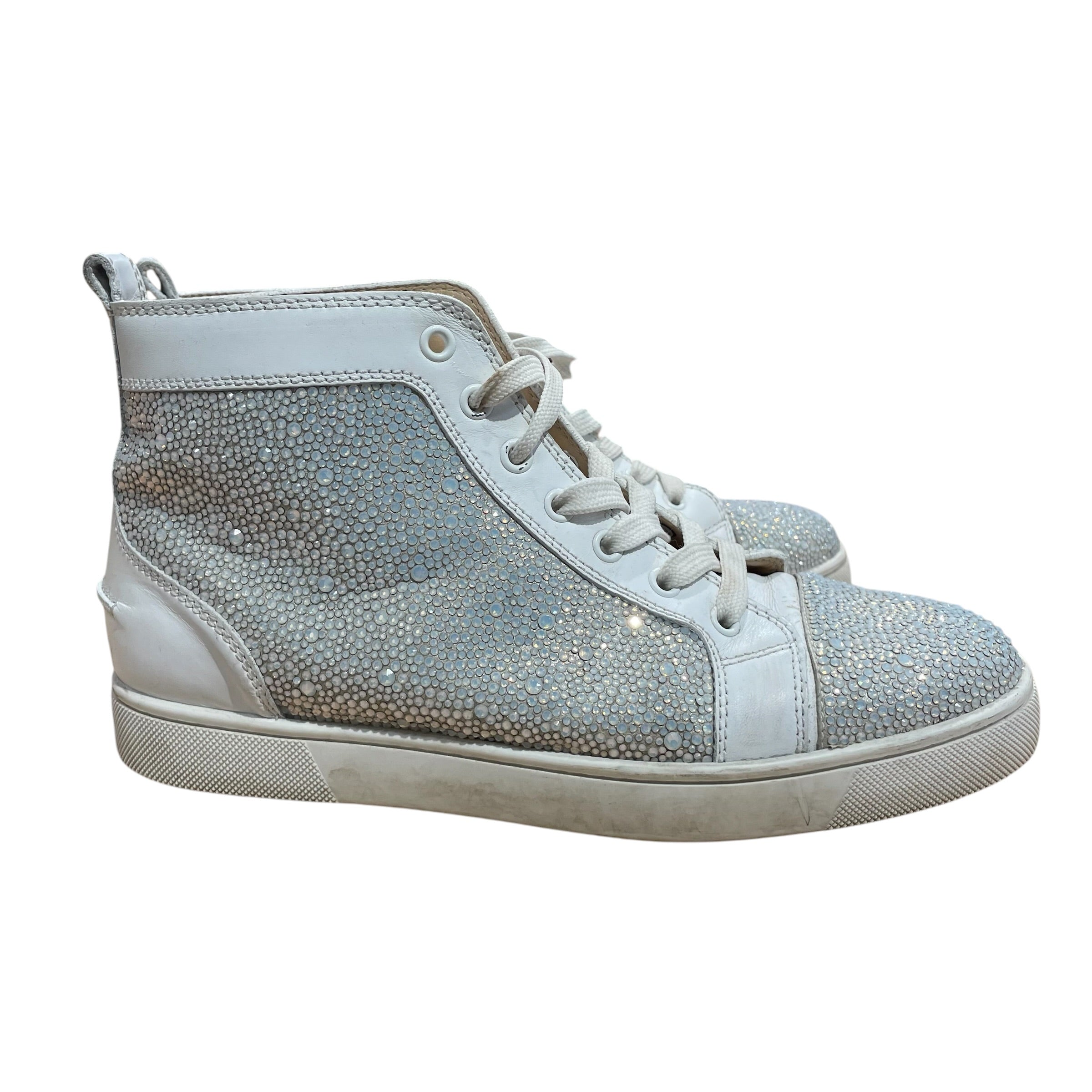 Christian Louboutin/Hi-Sneakers/EU 40/All Over Print/WHT/WHITE RHINESTONE view 2