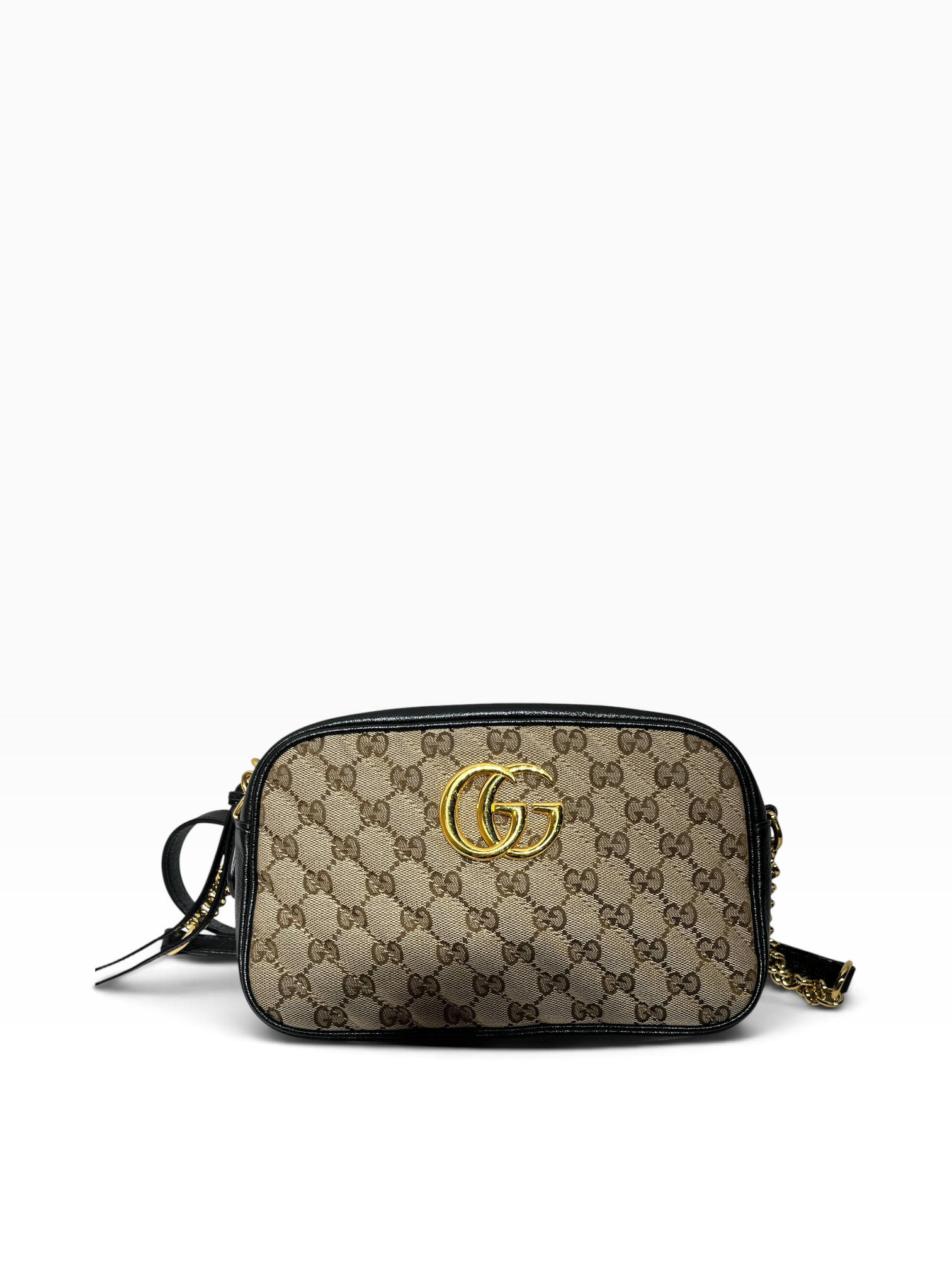 GUCCI/Cross Body Bag/Monogram/Cotton/KHK/GG CANVAS MARMONT view 1