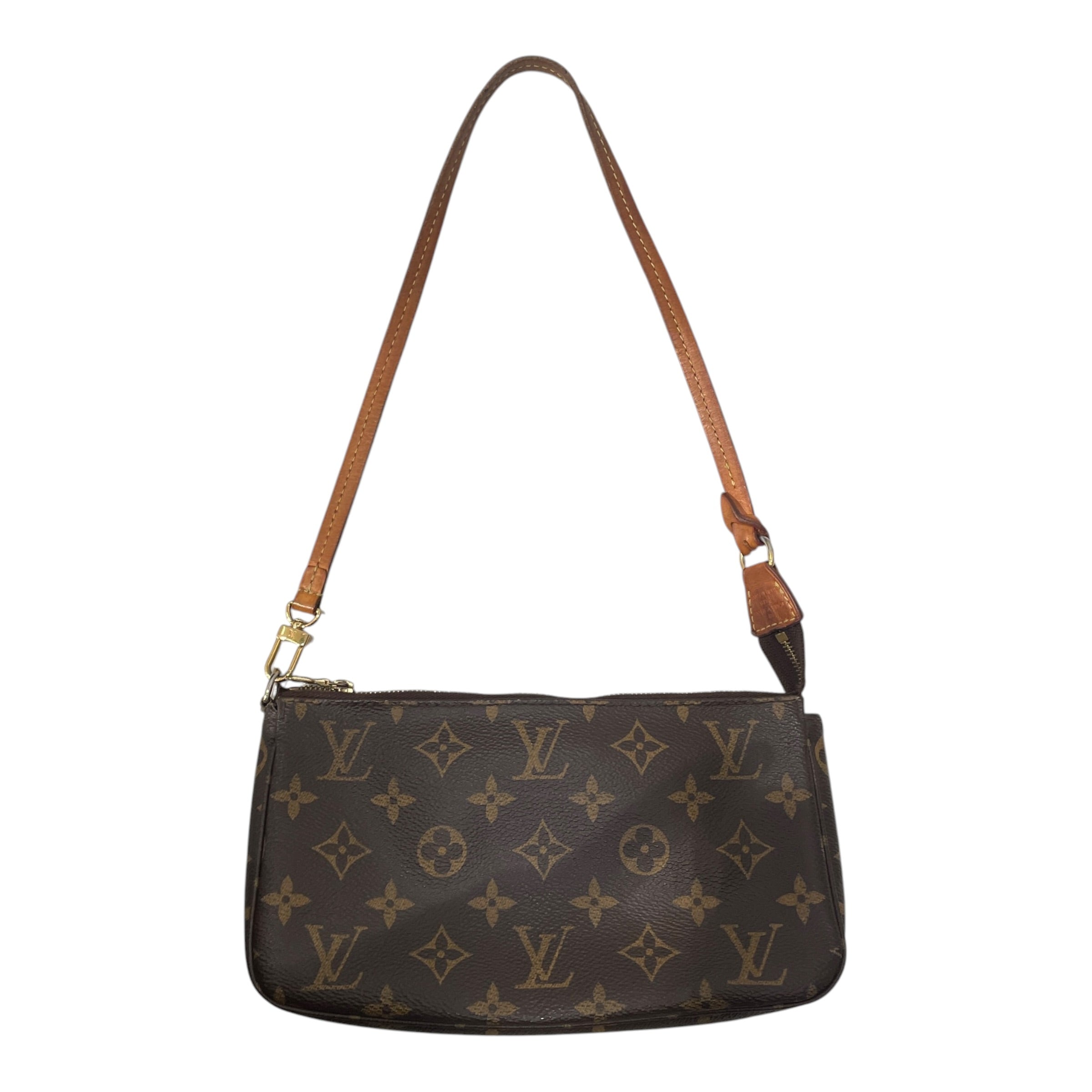 LOUIS VUITTON/Bag/Monogram/Leather/BRW/POCHETTE view 2