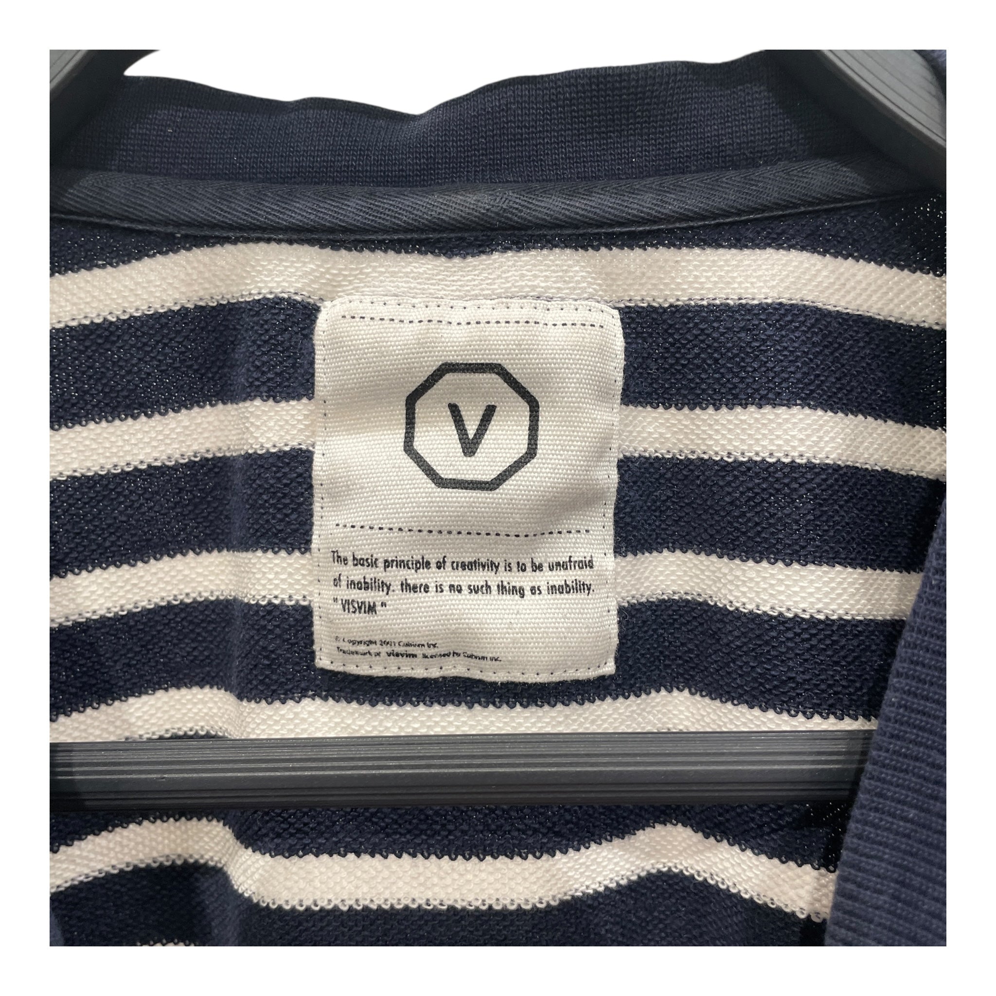 visvim/LS T-Shirt/S/Cotton/NVY/Stripe/SHOULDER BUTTONS SAILOR SHIRT view 3
