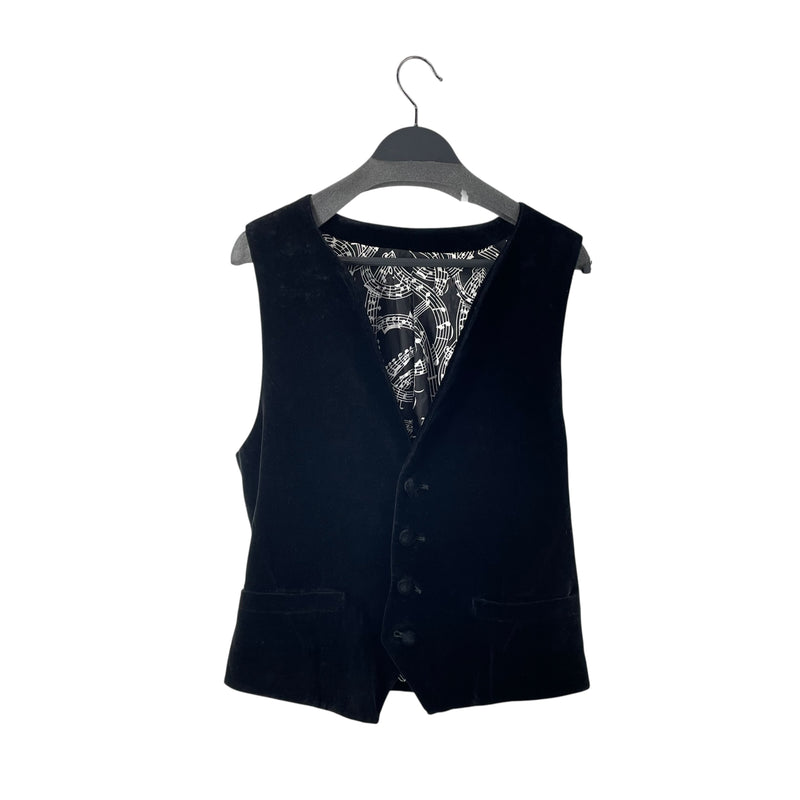 NUMBER (N)INE/Vest/1/Velour/BLK/GOTHIC BUTTON UP