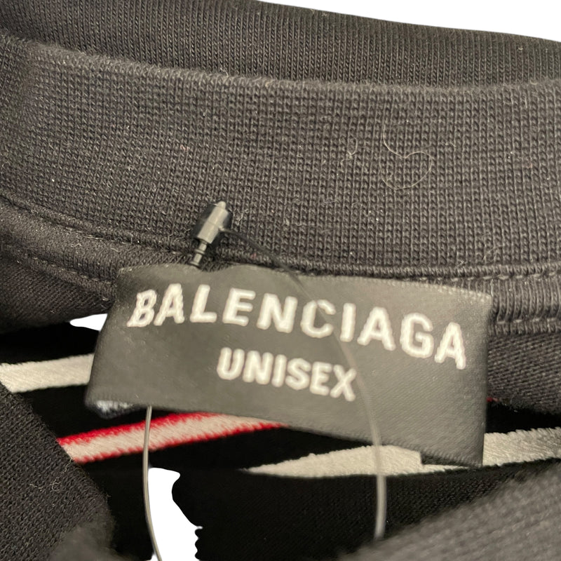 BALENCIAGA/Cut & Sew/4/Cotton/BLK/Graphic/CAMPAIGN LAYERED